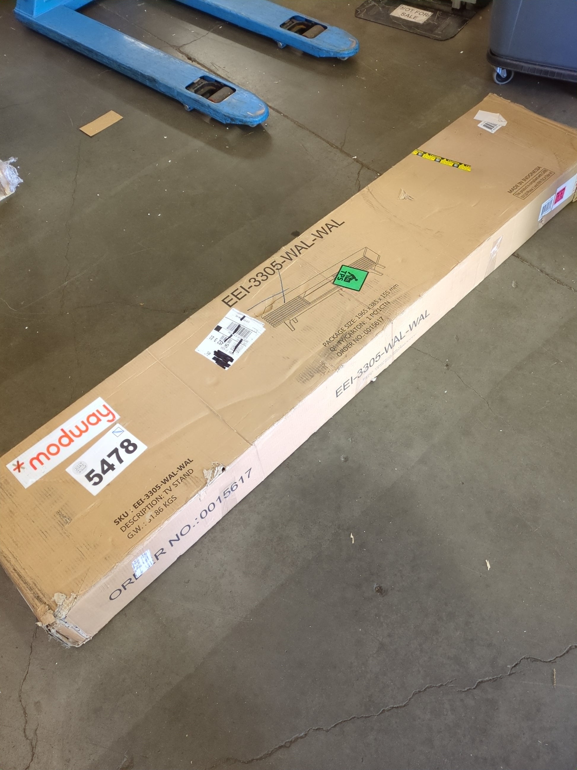 Modway Render 70" Mid-Century Modern Low Profile Entertainment TV Stand, 70 Inch, Walnut Walnut - Retail $221