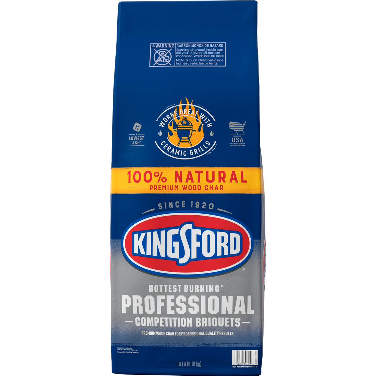 Kingsford Competition All Natural Briquets, 18 lbs, 2 ct - Retail $26