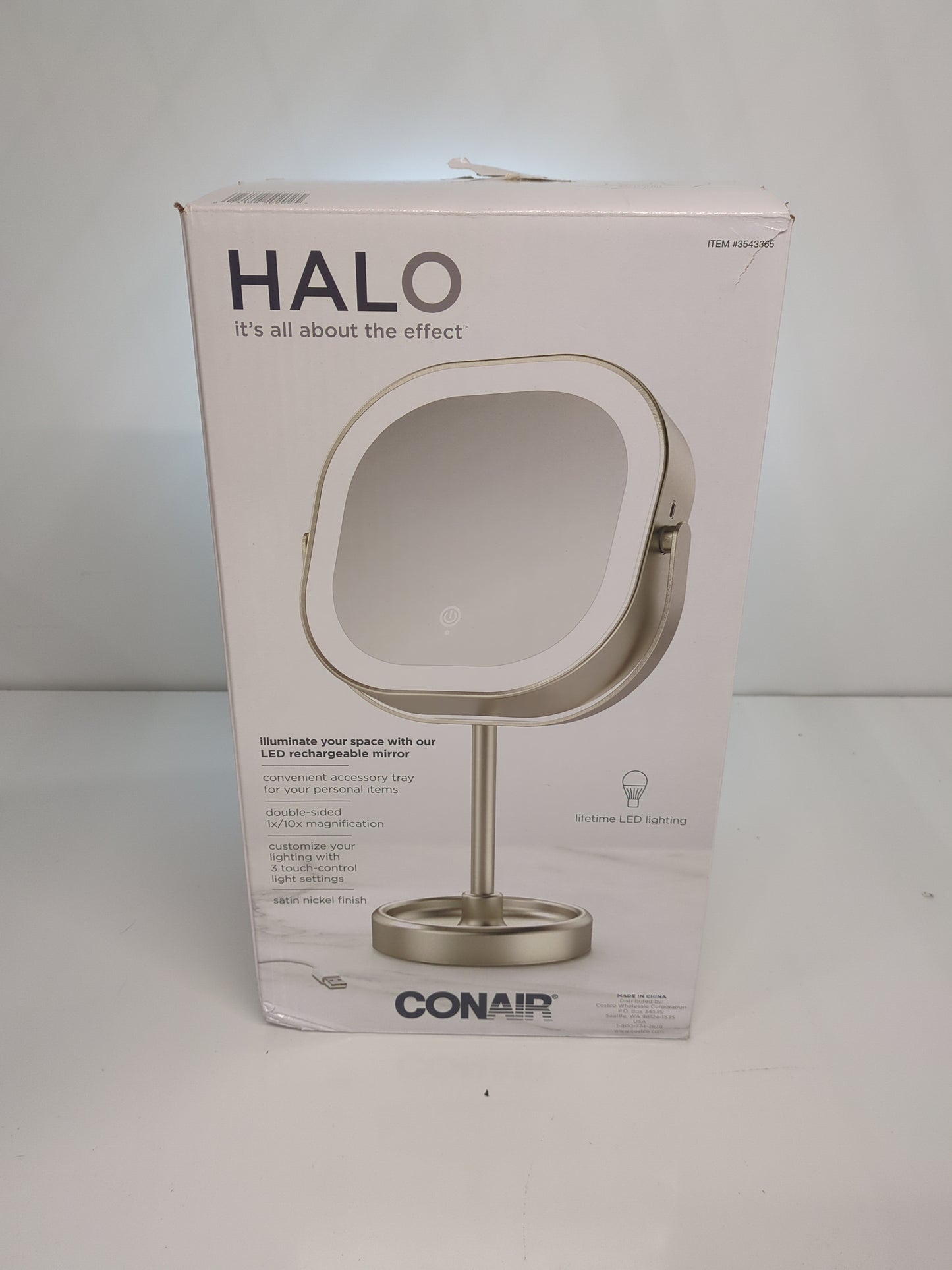 Conair Rechargeable Vanity Mirror (Nickel) - Retail $29