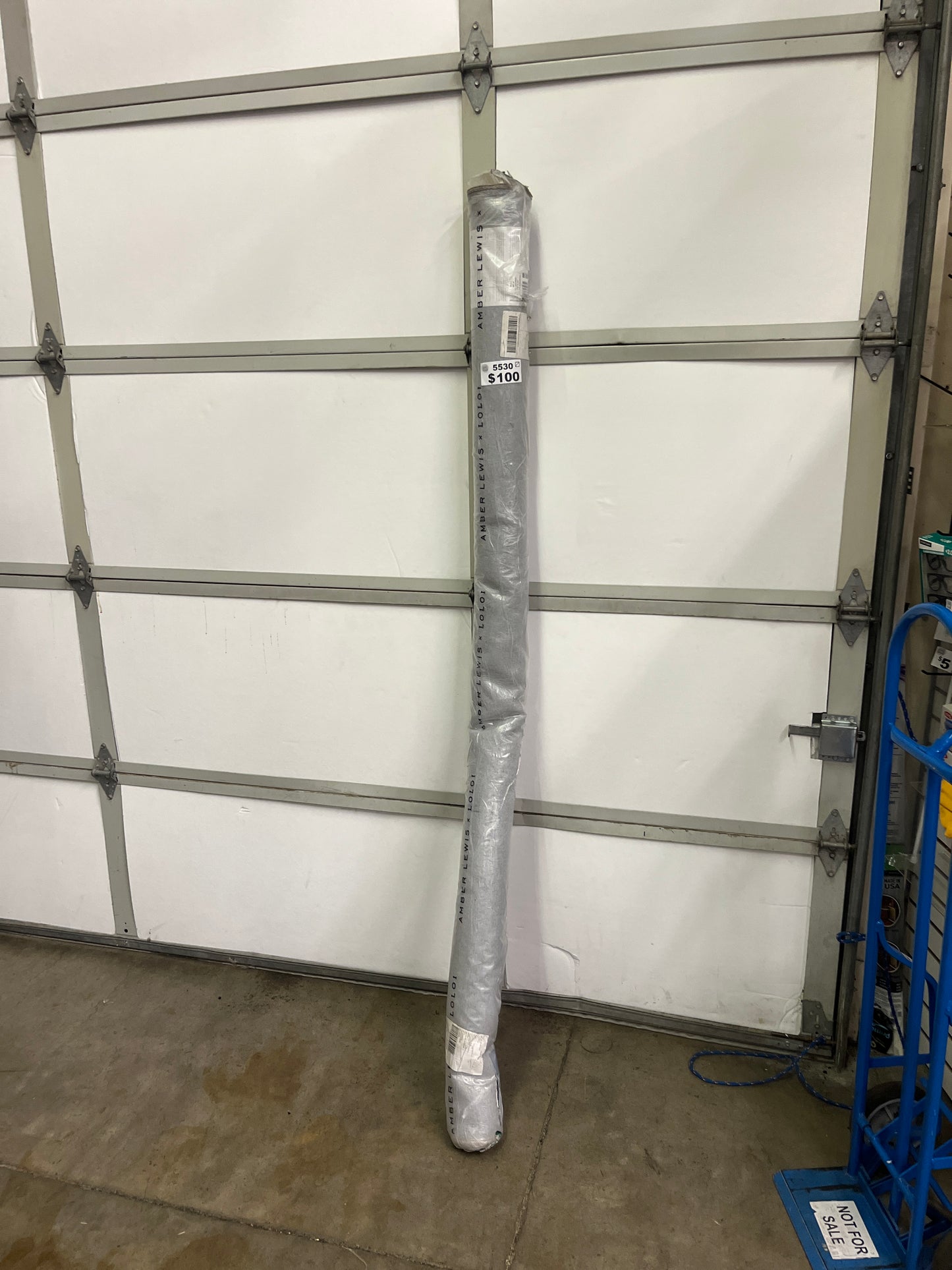 Loloi Amber Lewis x Loloi Billie Collection BIL-01 Ink / Salmon 7'-6" x 9'-6", 0.19" Thick Area Rug - Retail $211