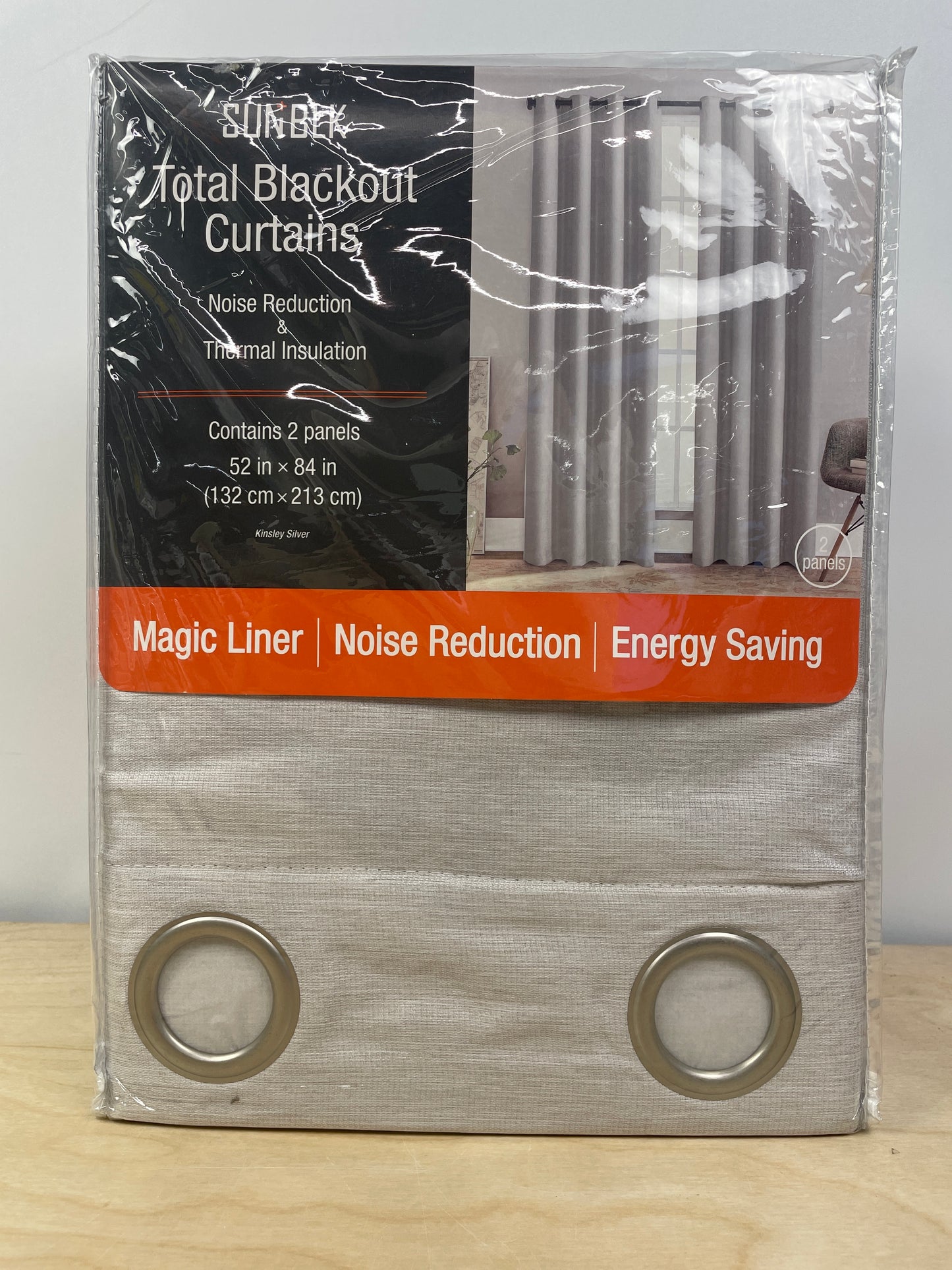 NEW - SUNBLK Total Blackout Curtains 52in x 84in