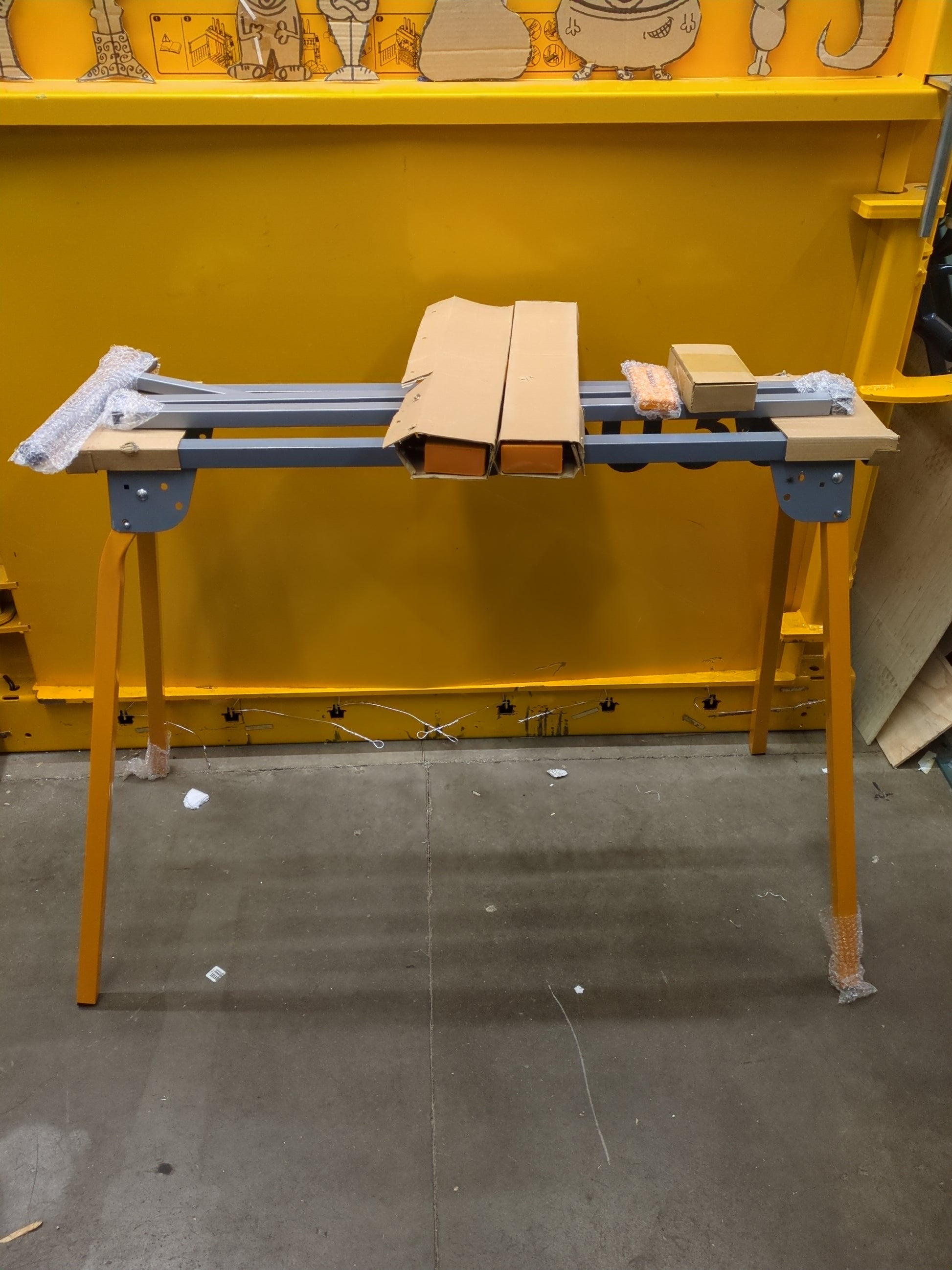 BORA Portamate PM-4000 - Heavy Duty Folding Miter Saw Stand with Quick Attach Tool Mounting Bars Orange 44 x 10 x 6.5 inches - Retail $69