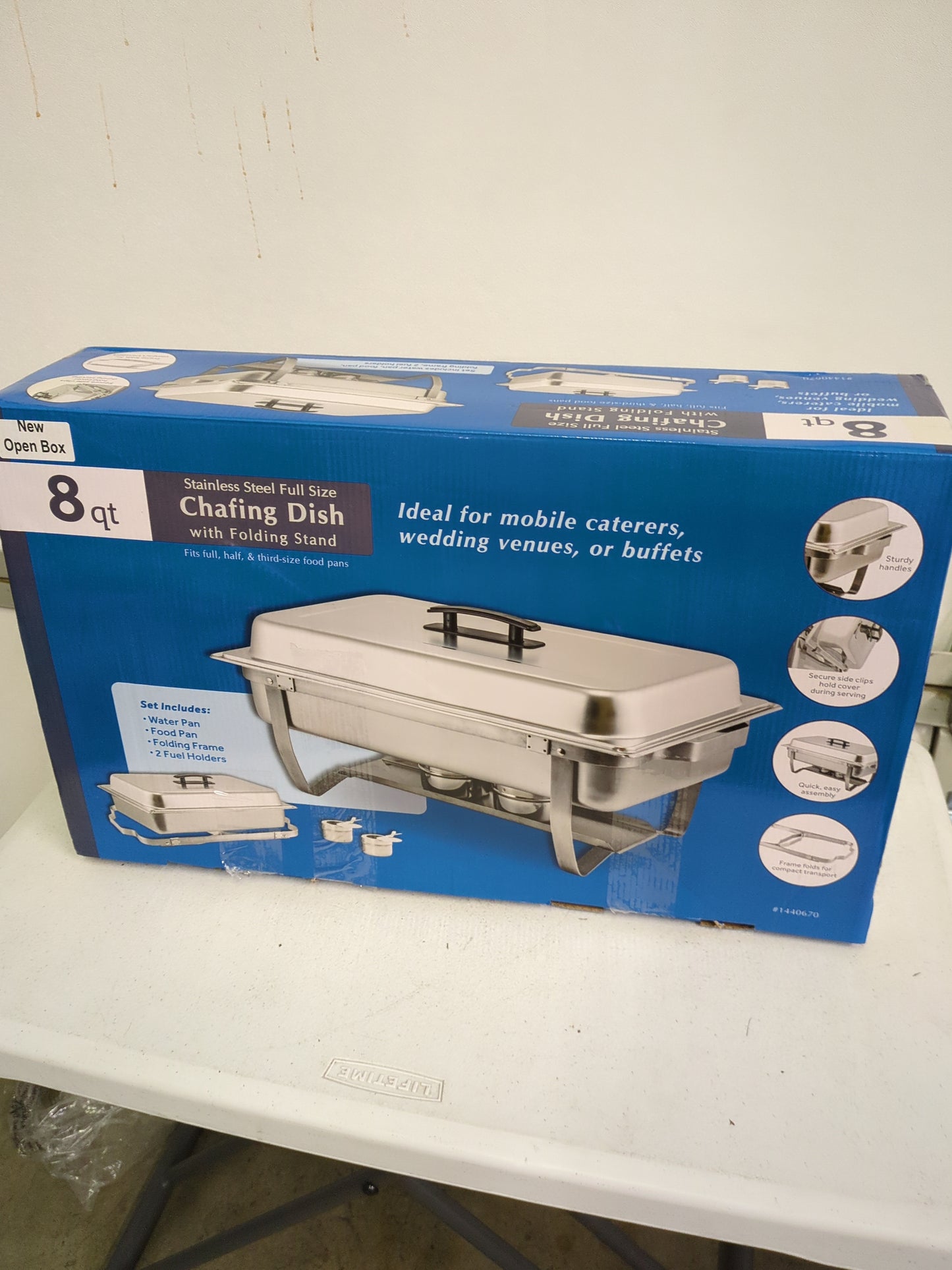 WINCO 8QT FOLDING CHAFER - Retail $24