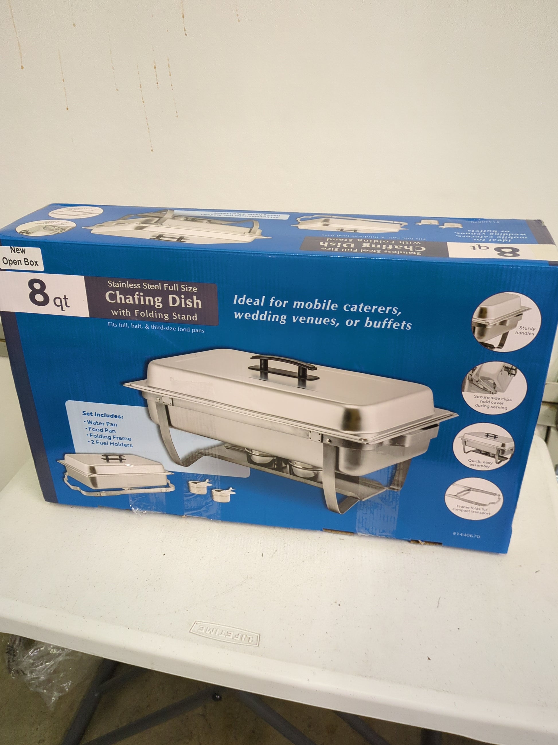 WINCO 8QT FOLDING CHAFER - Retail $24