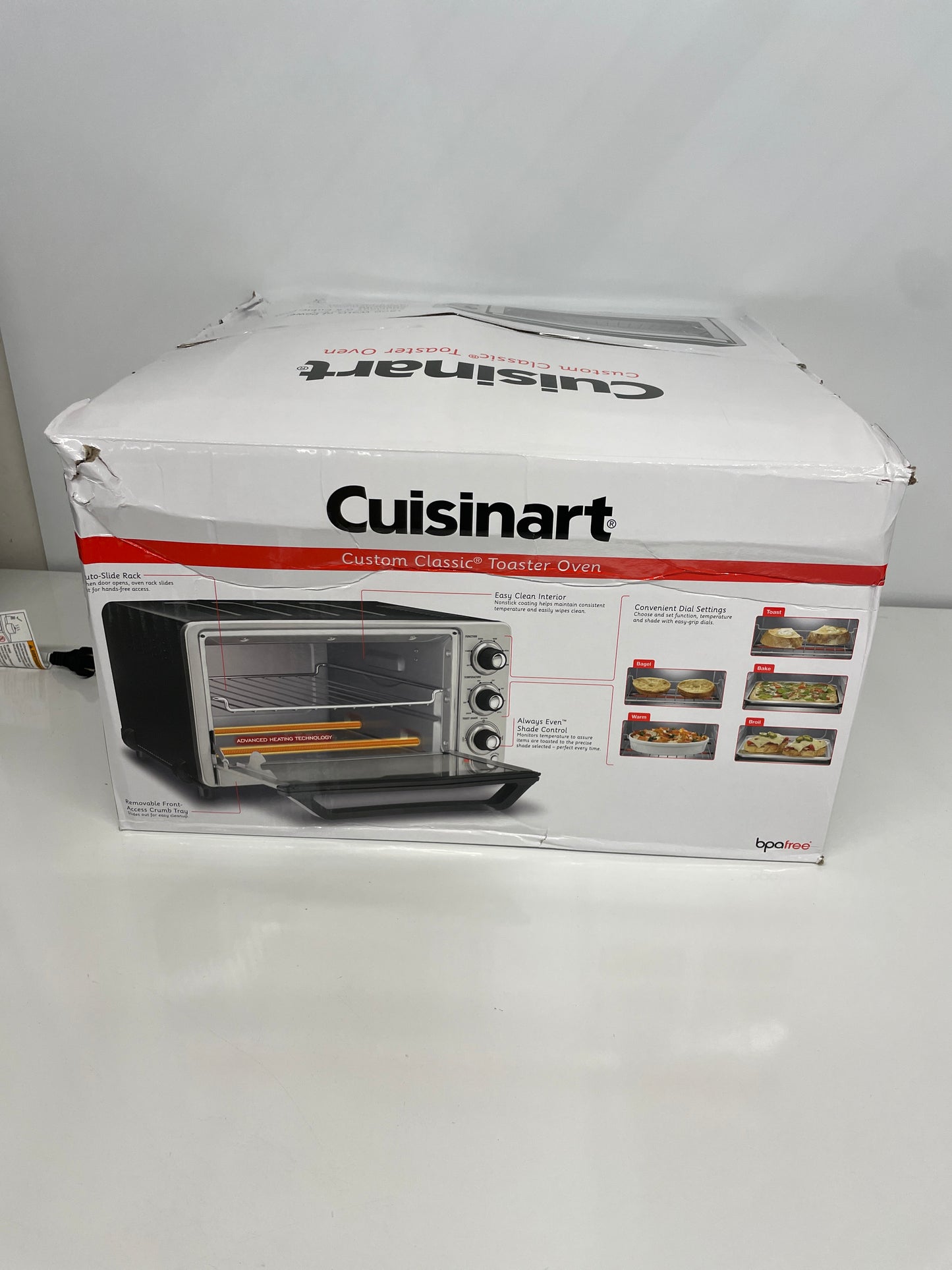 Cuisinart TOB-40N Custom Classic Toaster Oven Broiler, 17 Inch, Black - Retail $79