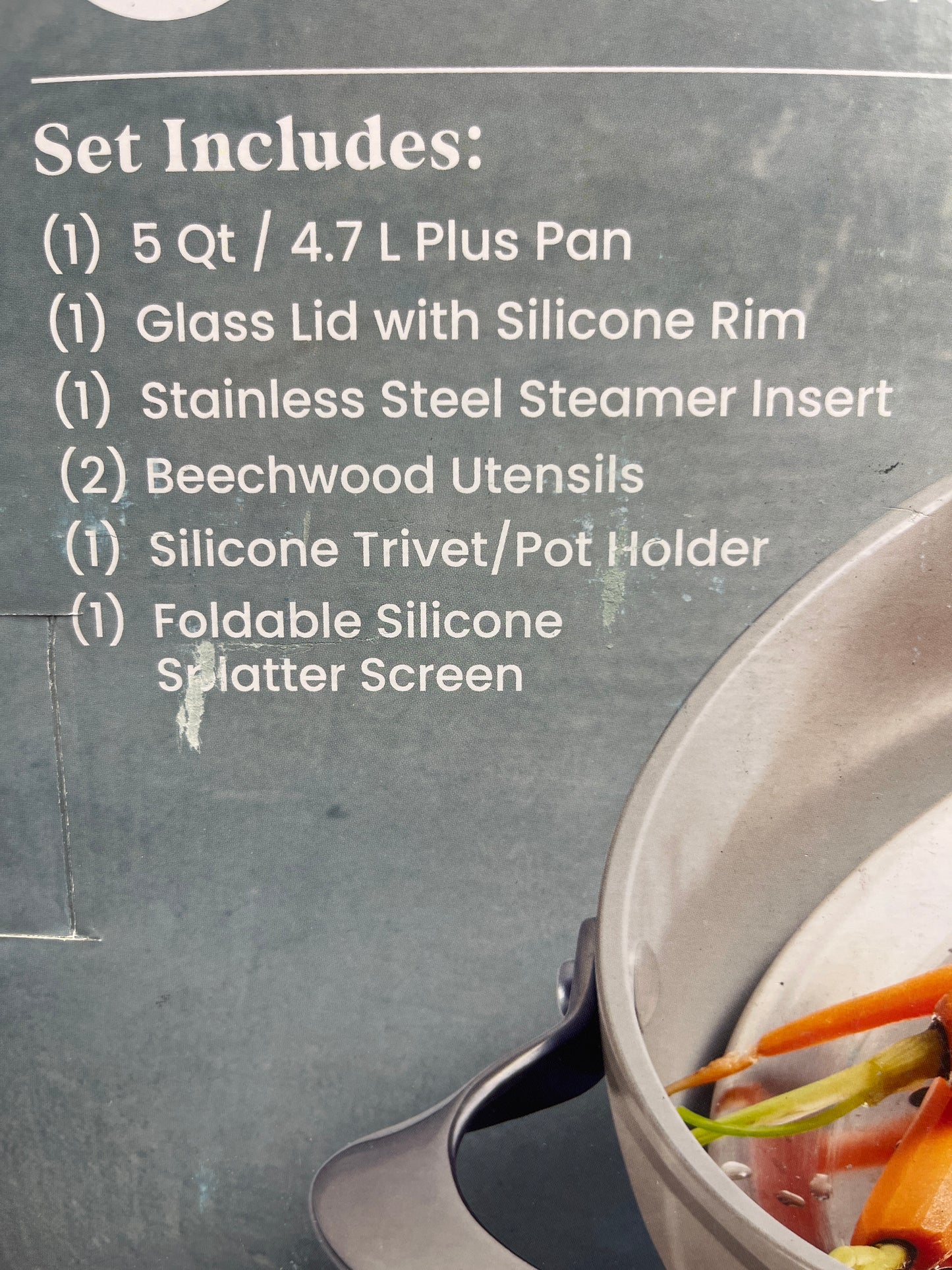 NEW - Tramontina Grey Ceramic Nonstick All In One Plus Pan 7 Piece Set  - Retail $54