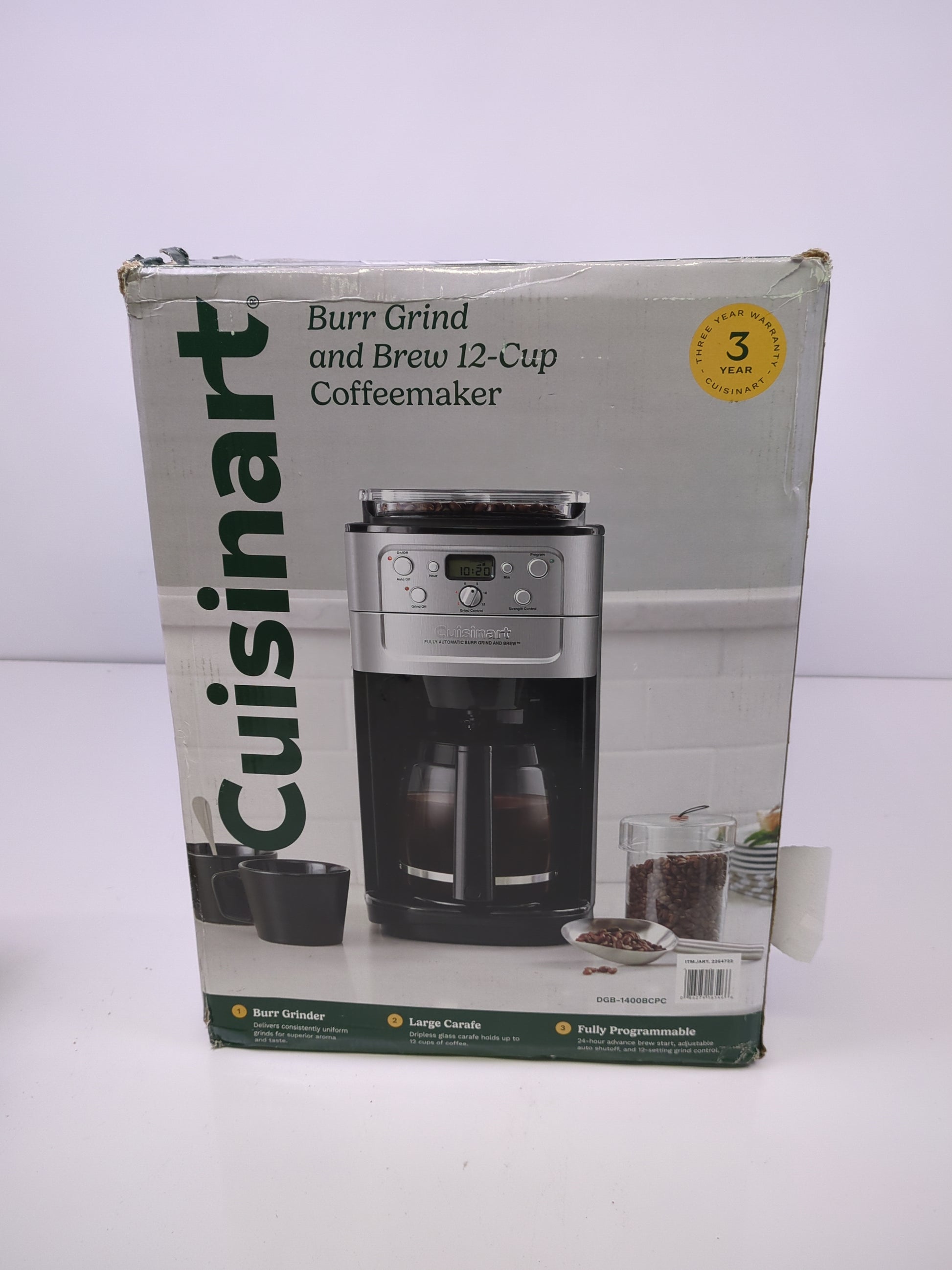 CUISINART GRIND + BREW - Retail $99