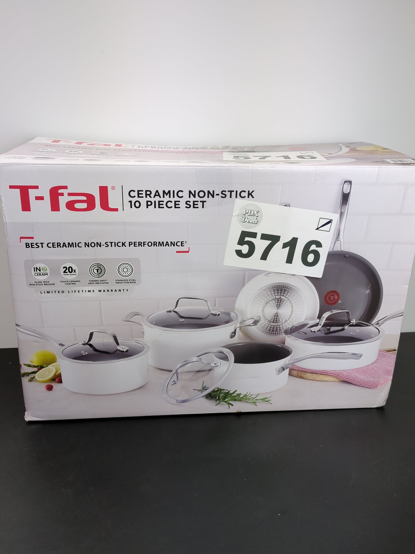 T-FAL 10PC CERAMIC - Retail $149