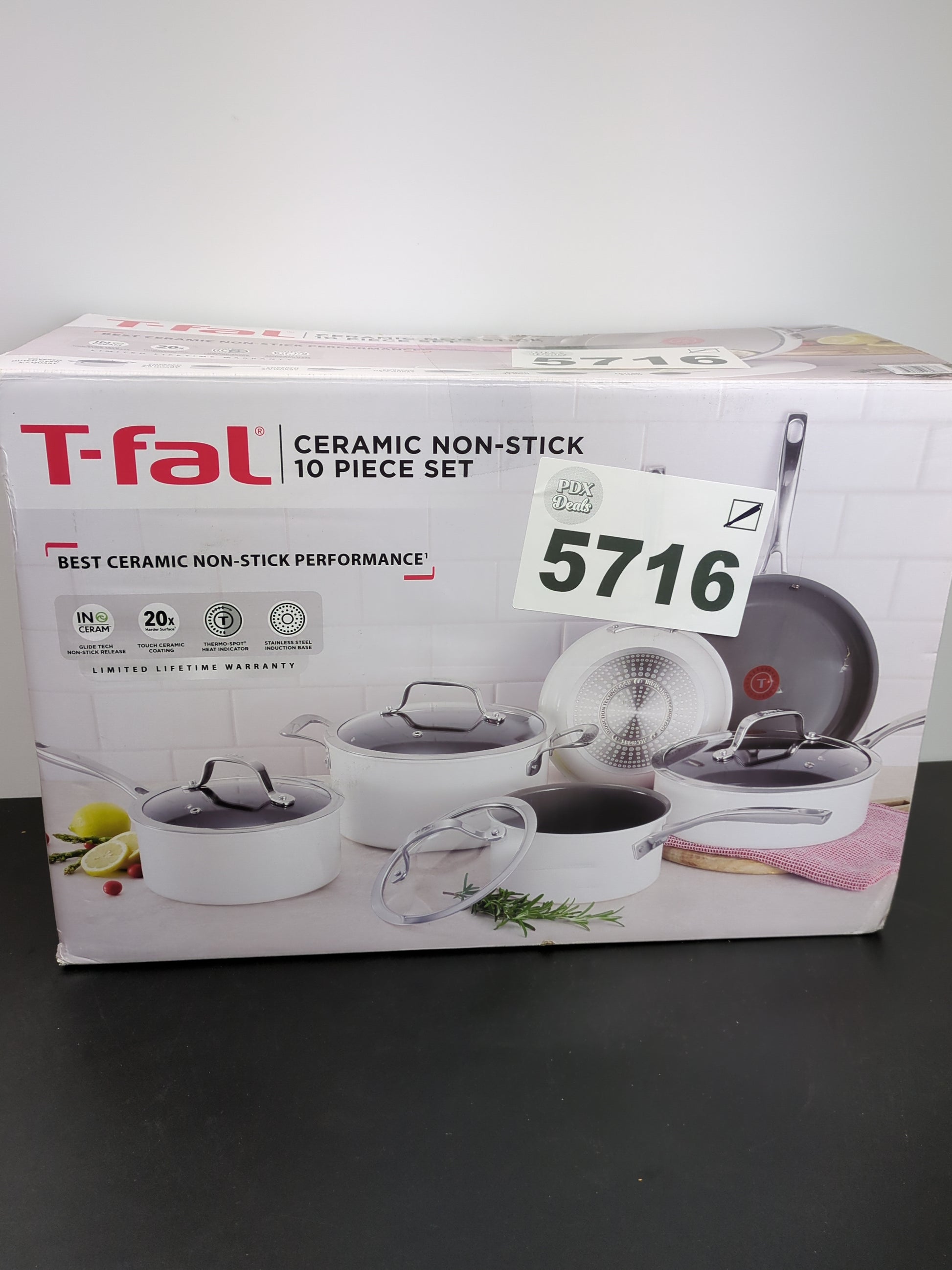 T-FAL 10PC CERAMIC - Retail $149