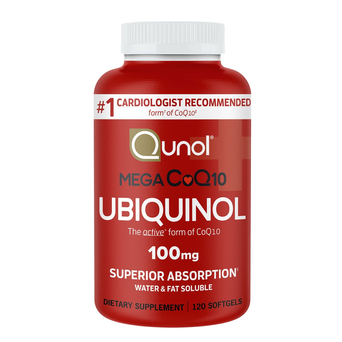NEW - Qunol Mega CoQ10 Ubiquinol 100 mg., 120 Softgels