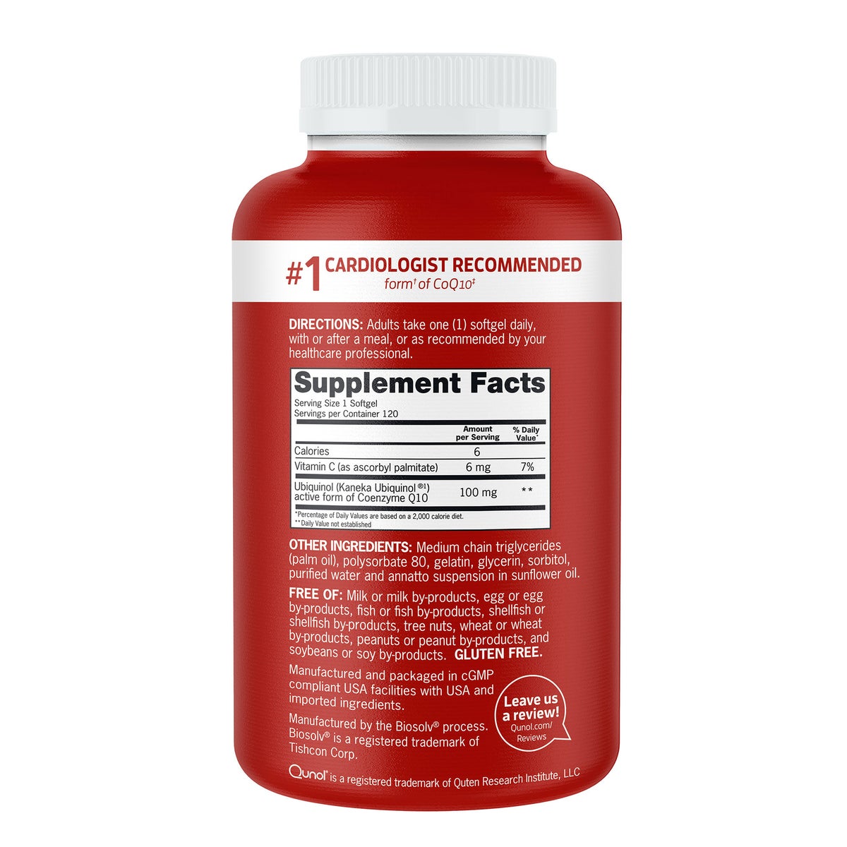 NEW - Qunol Mega CoQ10 Ubiquinol 100 mg., 120 Softgels
