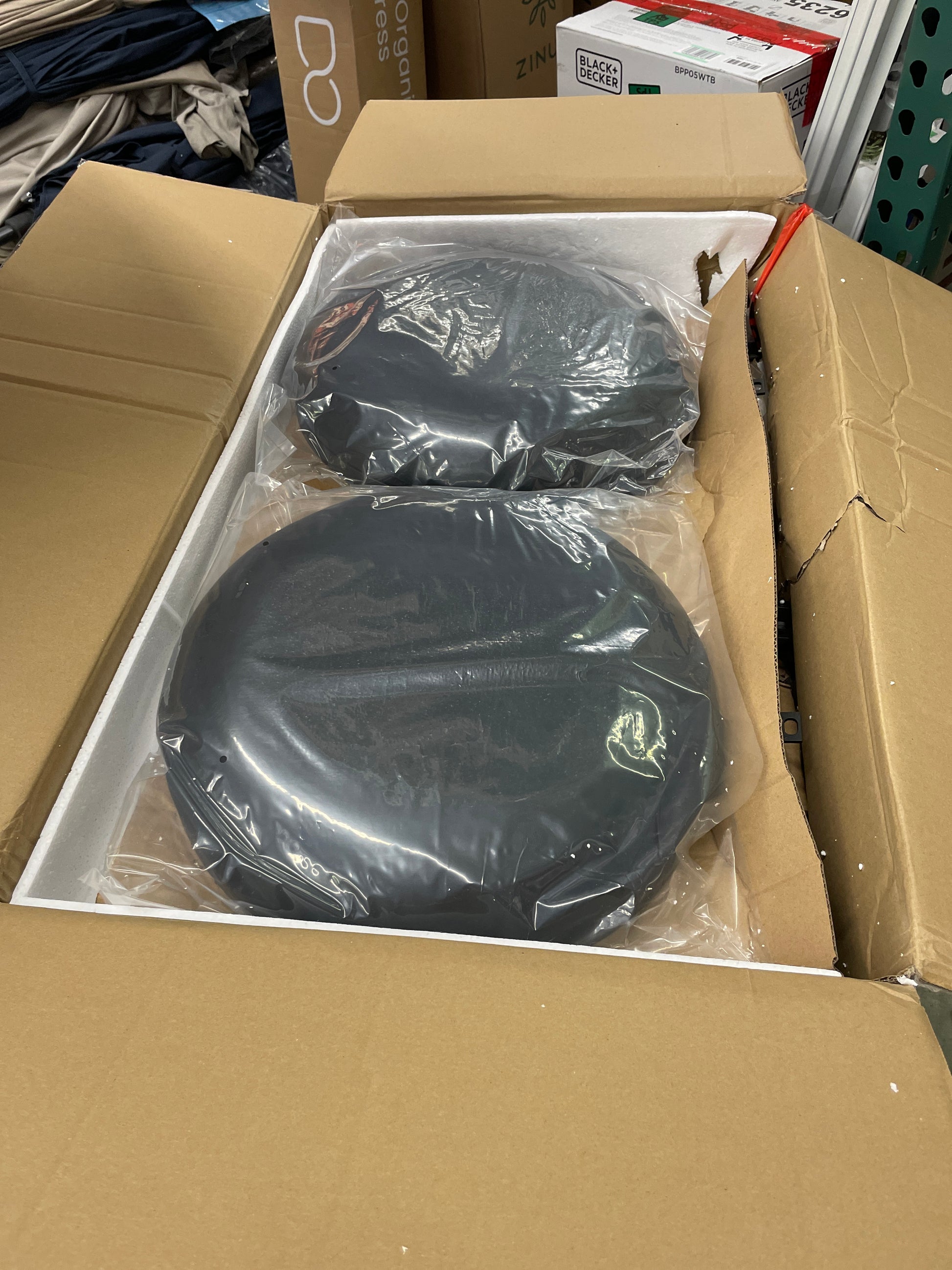 KATDANS New Black Swivel Bar Stools Set of 2, Adjustable Seat Height Bar Stools, 24/29 Inches Counter Height Stools with Back Bar Height Stools for Kitchen Island, Pub,Bistro, Restaurant, KS516R-BK - Retail $176