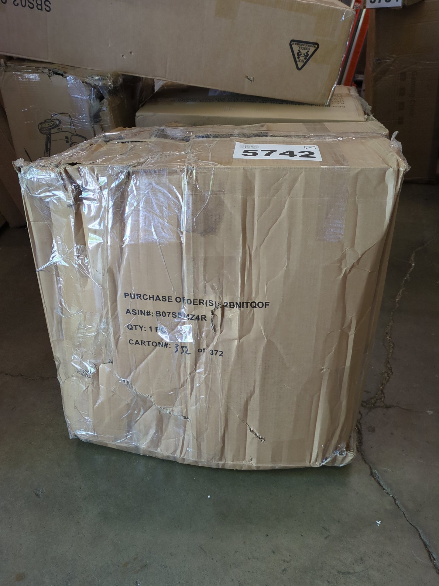 Amazon Basics Ergonomic High-Back Bonded Leather Executive Chair with Flip-Up Arms and Lumbar Support, Black (Previously AmazonCommercial brand) - Retail $175