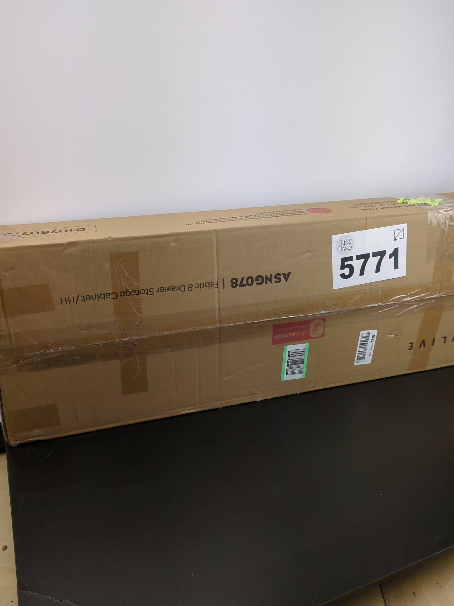 WLIVE Dresser for Bedroom with 8 Drawers, Wide Fabric Dresser for Storage and Organization, Bedroom Dresser, Chest of Drawers for Living Room, Closet, Hallway, Dark Grey - Retail $94