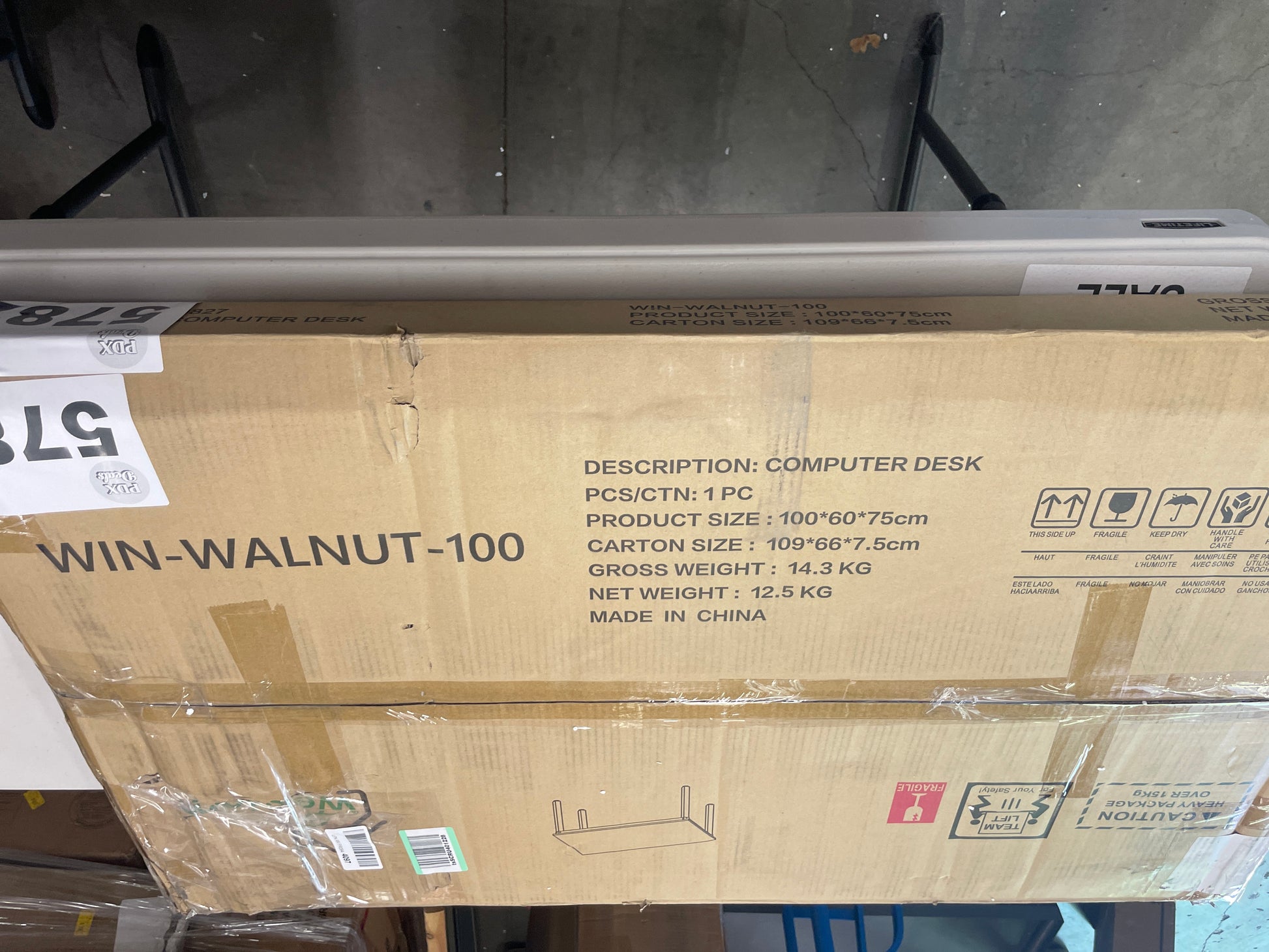 Anivia Small Computer Desk 39.37â€ Writing Table Wooden Desk Home Office Desk with Metal Legs for Students PC Laptop Workstation, Black Oak - Retail $59