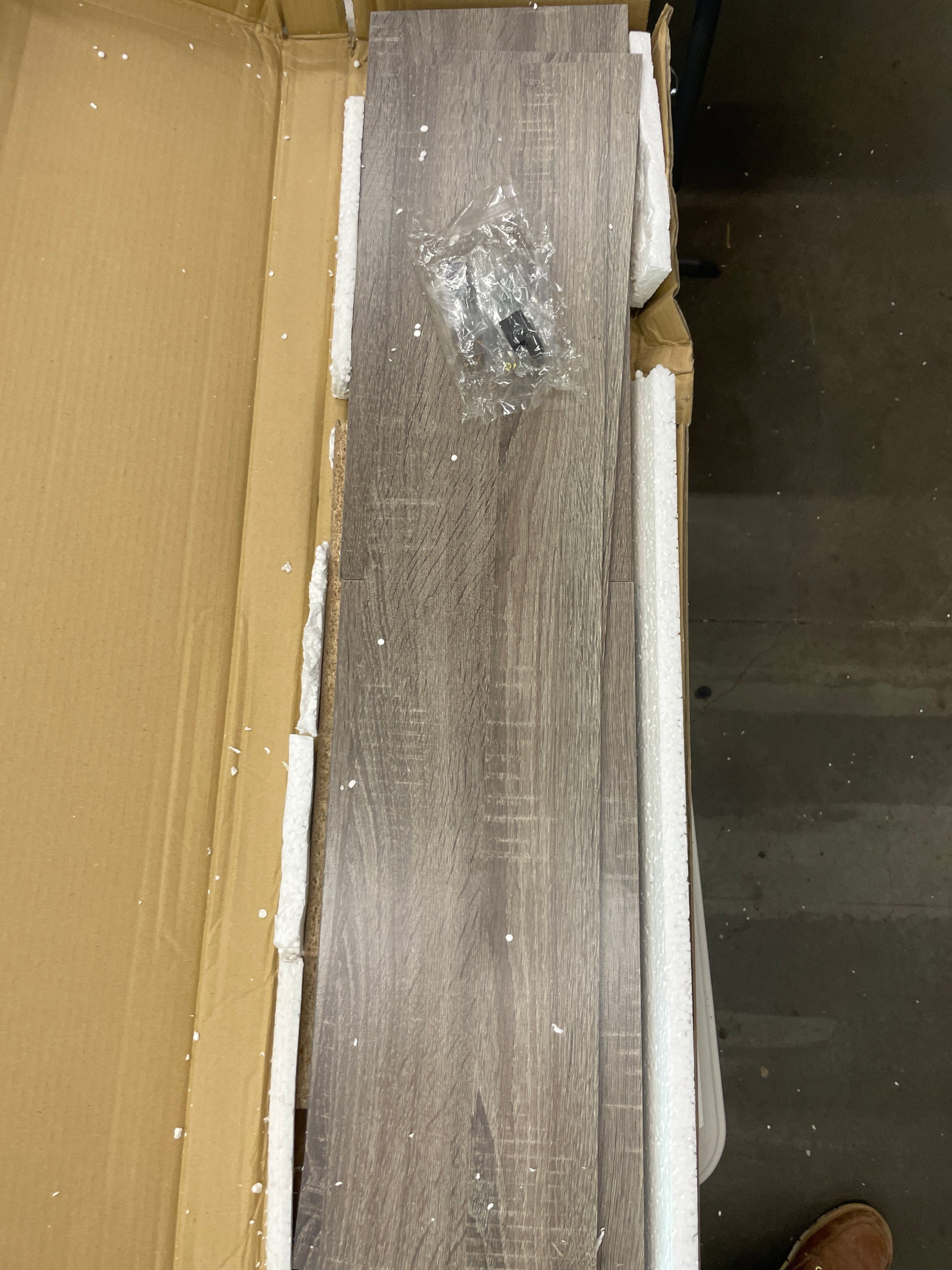 Furinno Basic 3-Tier Bookcase Storage Shelves, French Oak Grey - Retail $39