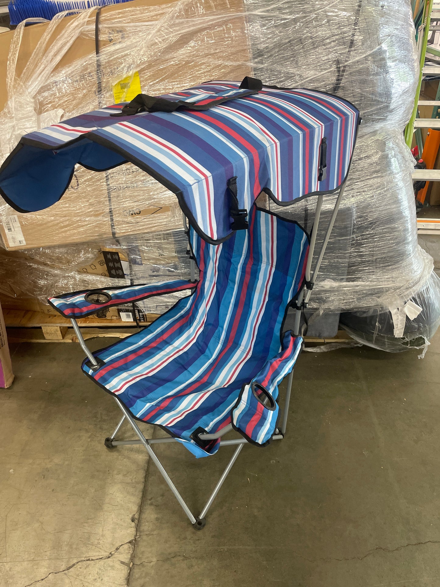 BDL Camping Chair with Cup Holders and Carry Bag Foldable and Easy to Carry Outdoor Chair for Lawn Beach and Pation, Recliner Support 450 LBS - Retail $72