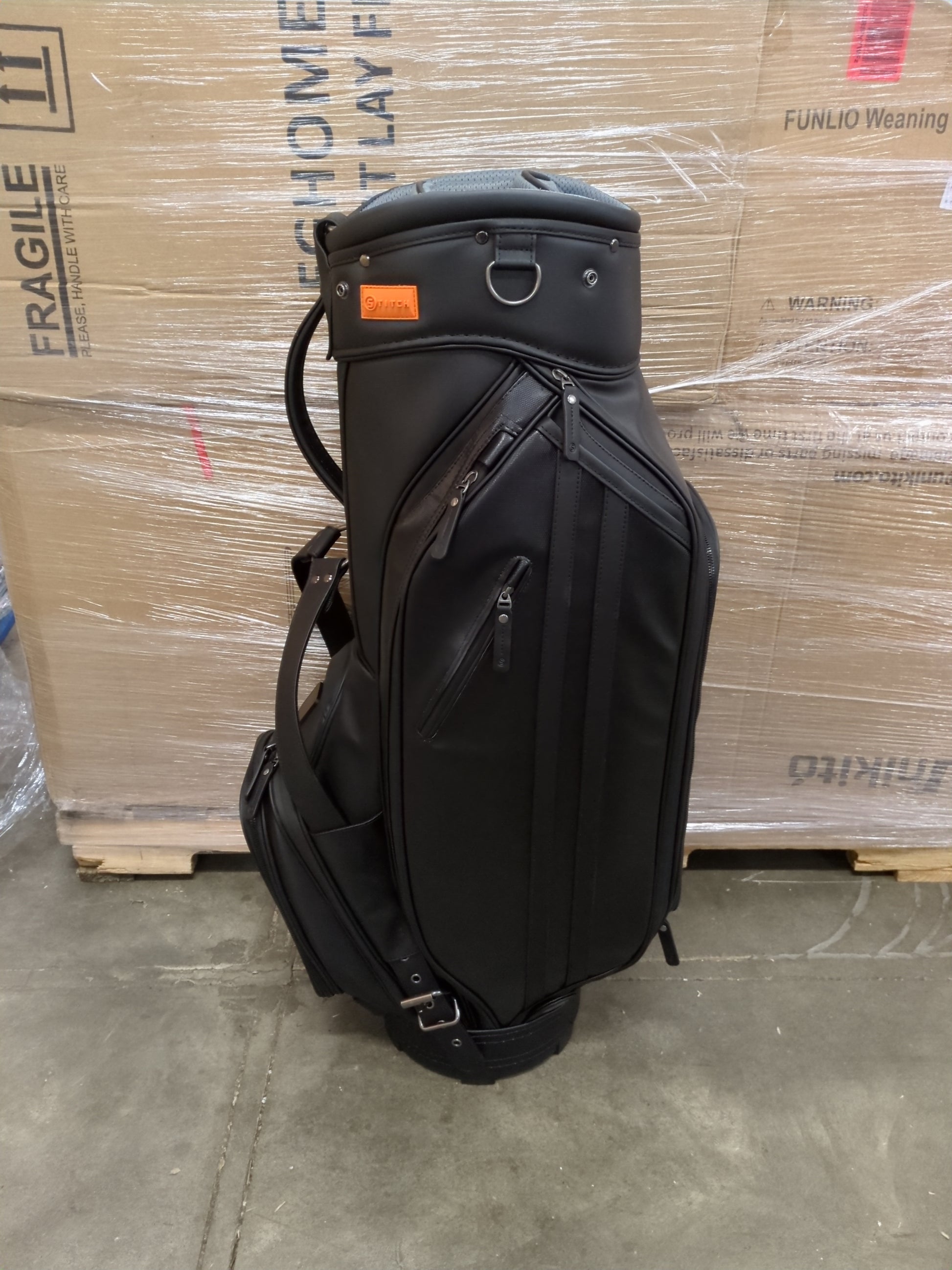 STITCH BLACK GOLFCART BAG - Retail $189