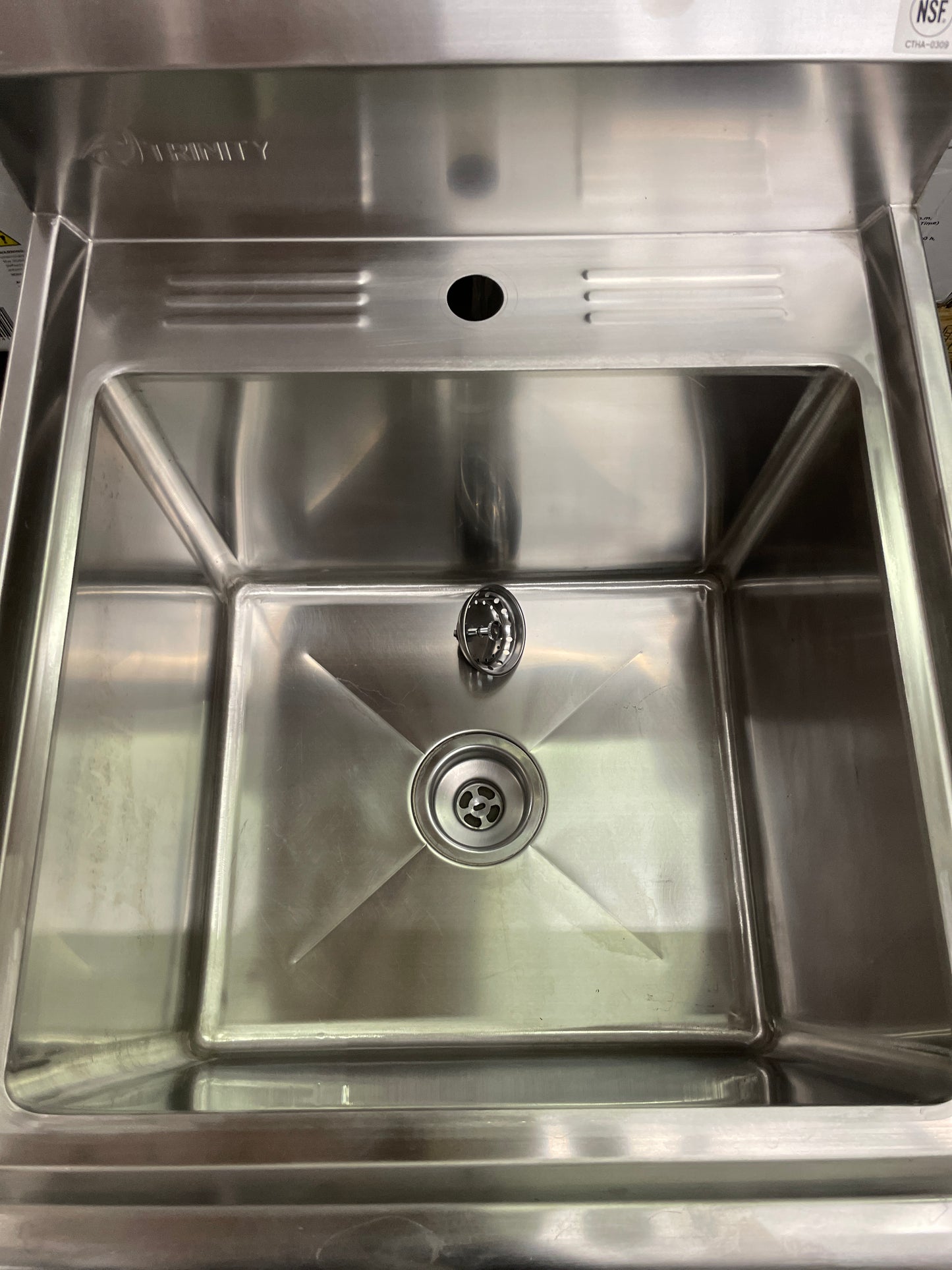 TRINITY Stainless Steel Utility Sink with Faucet - Retail $289