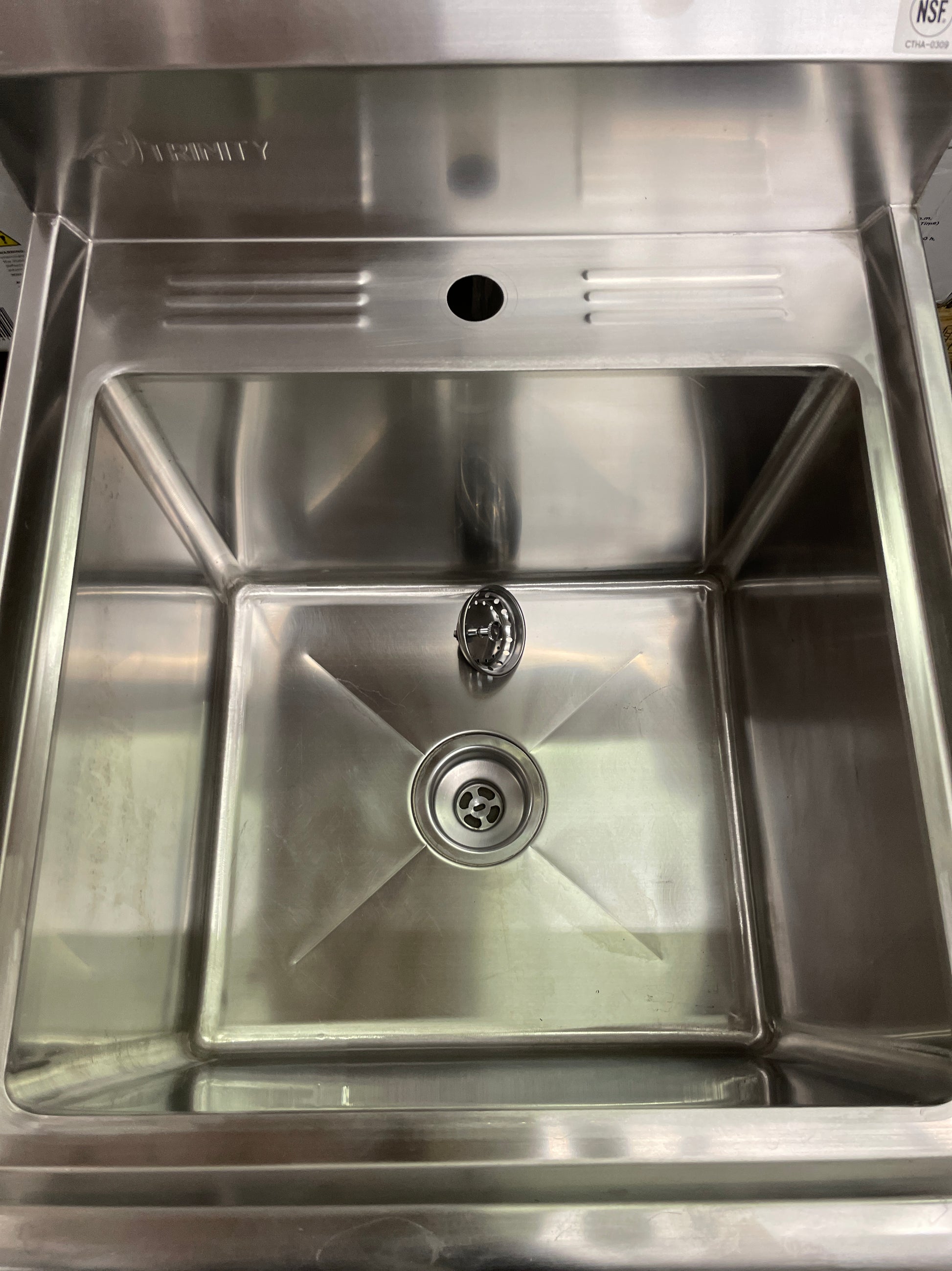 TRINITY Stainless Steel Utility Sink with Faucet - Retail $289