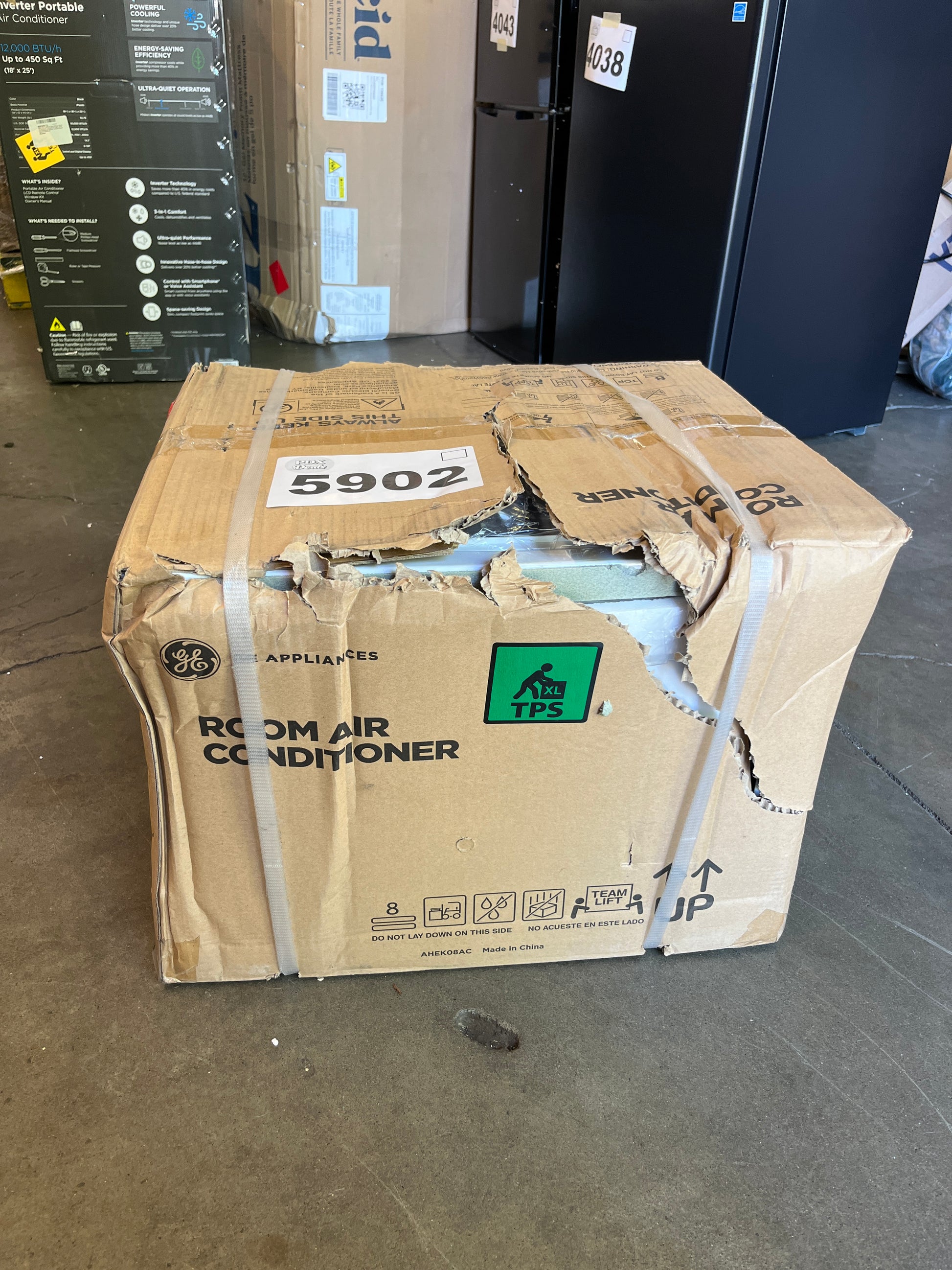 GE Window Air Conditioner 8000 BTU, Wi-Fi Enabled, Energy-Efficient Cooling for Medium Rooms, 8K BTU Window AC Unit with Easy Install Kit, Control Using Remote or Smartphone App - Retail $280