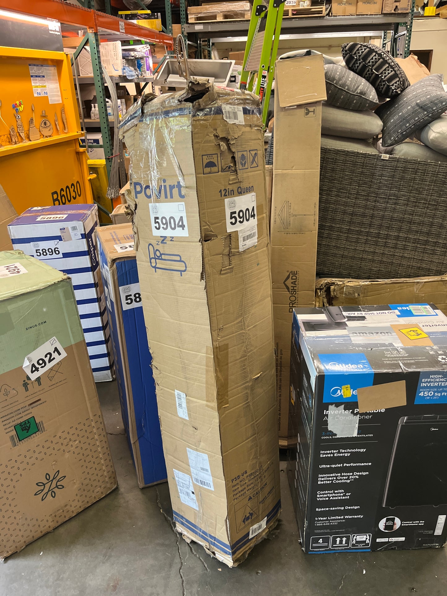 Povirt Queen Mattress, 12 Inch Hybrid Queen Size Mattress in a Box, Cool Memory Foam and Pocket Coils Innerspring Mattress for Pressure Relief & Motion Isolation, Medium Firm Feel - Retail $264