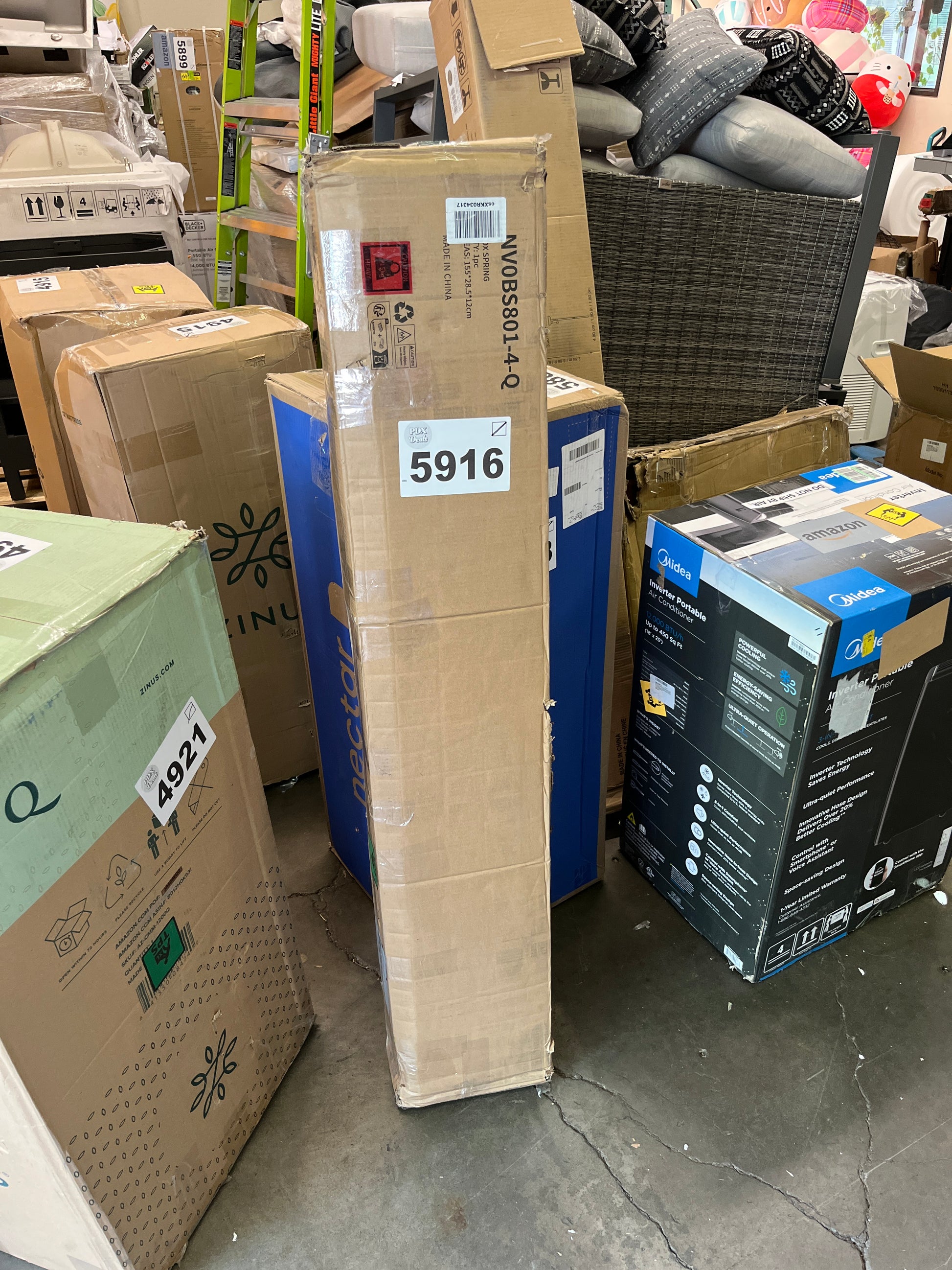 Novilla Queen Box Spring, 4-Inch Metal Box Spring Supports for All Types of Mattress/Extra-Strong Support & Non-Slip, No Noise, Easy Assembly - Retail $128