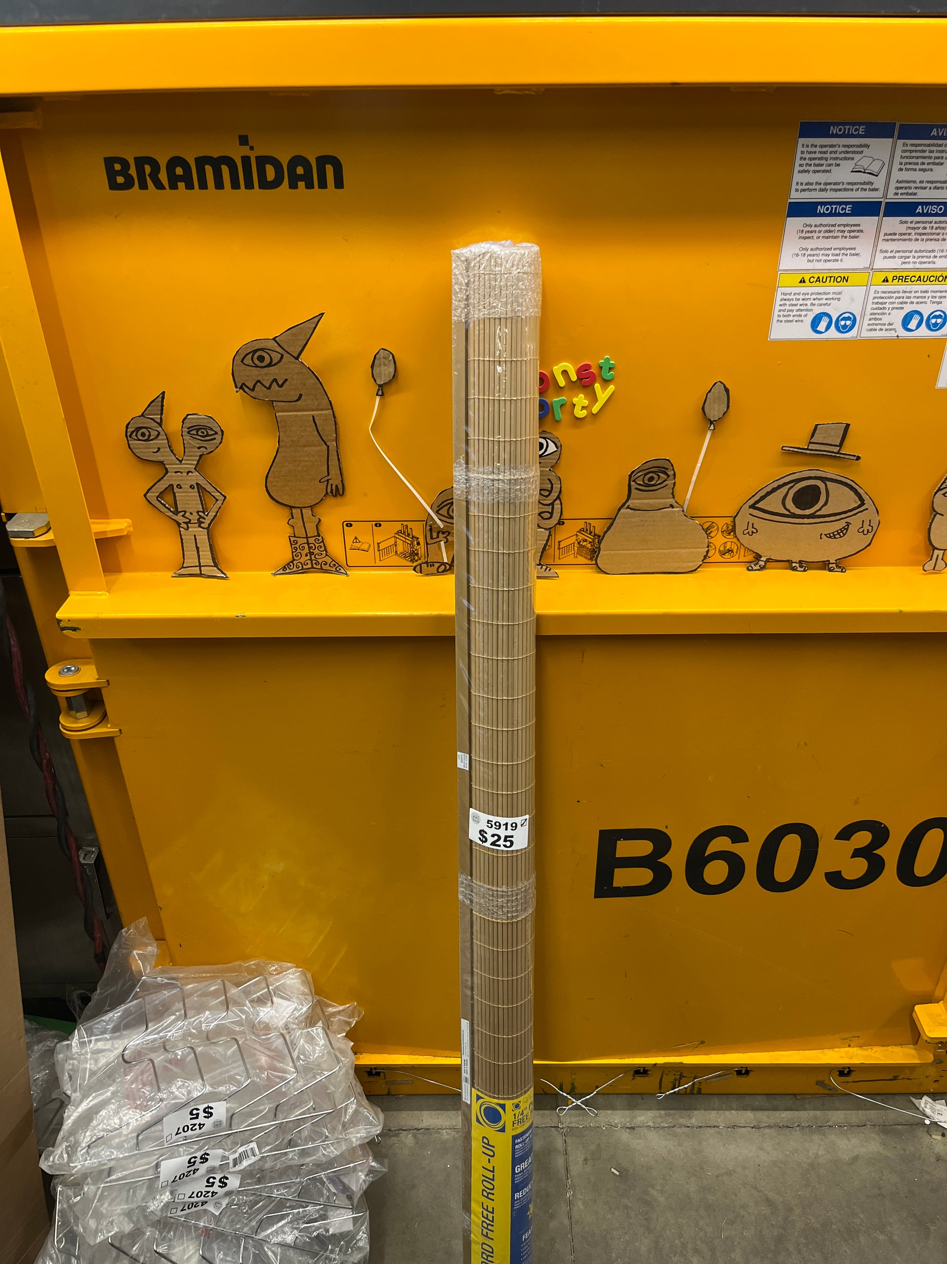 Radiance - Outdoor Roll-up Shades for Porch or Patio Privacy Screen, Roll-up PVC Blinds for Windows, Woodgrain, 72" W x 72" L - Retail $75