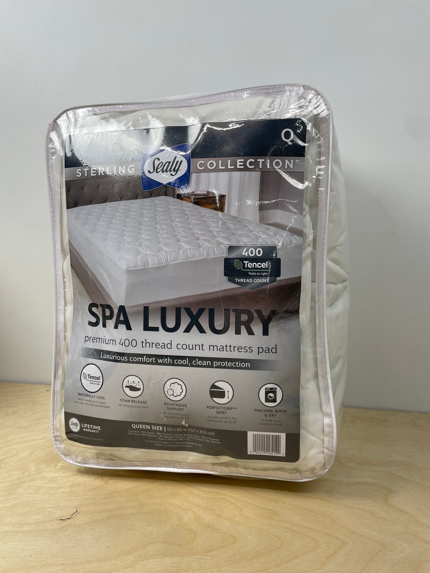 Sealy Sterling QUEEN Collection Spa Luxury Mattress Pad - Retail $39