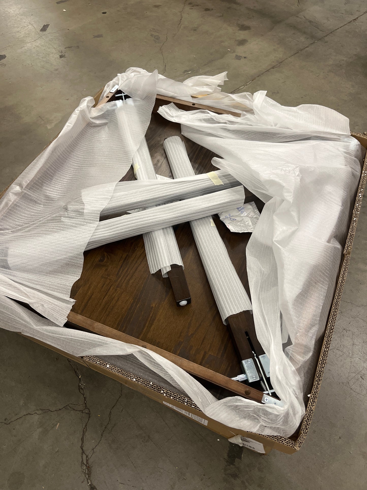 NEW - Costco - Stakmore 32 in Dark Brown Wood Folding Table - Retail $99