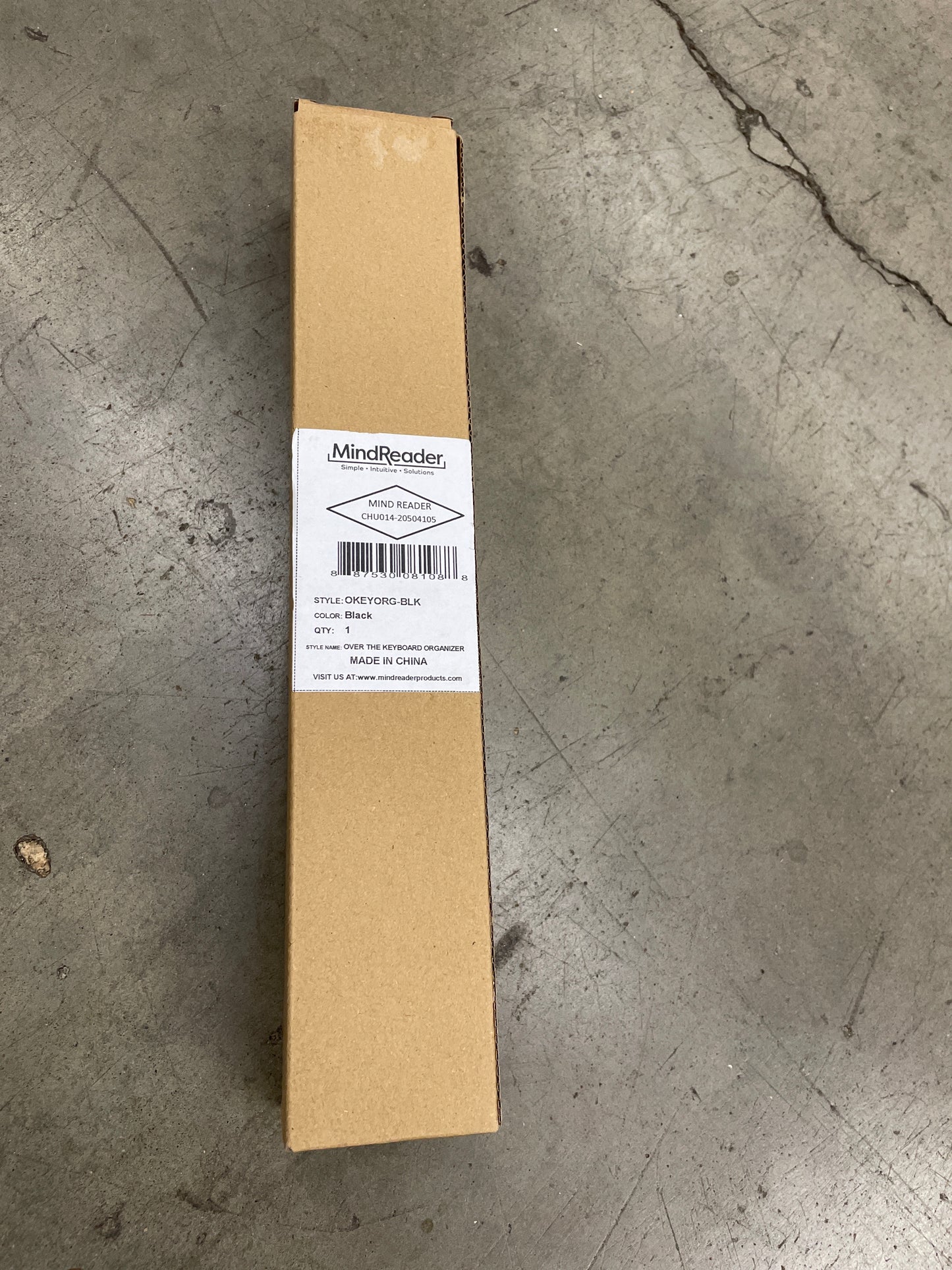 Mind Reader Over Keyboard Shelf, Desktop Organizer, Phone Holder, Storage, Phone Holder, Office, 13" L x 2" W x 3.5" H, Black