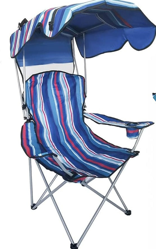 BDL Camping Chair with Cup Holders and Carry Bag Foldable and Easy to Carry Outdoor Chair for Lawn Beach and Pation, Recliner Support 450 LBS - Retail $72