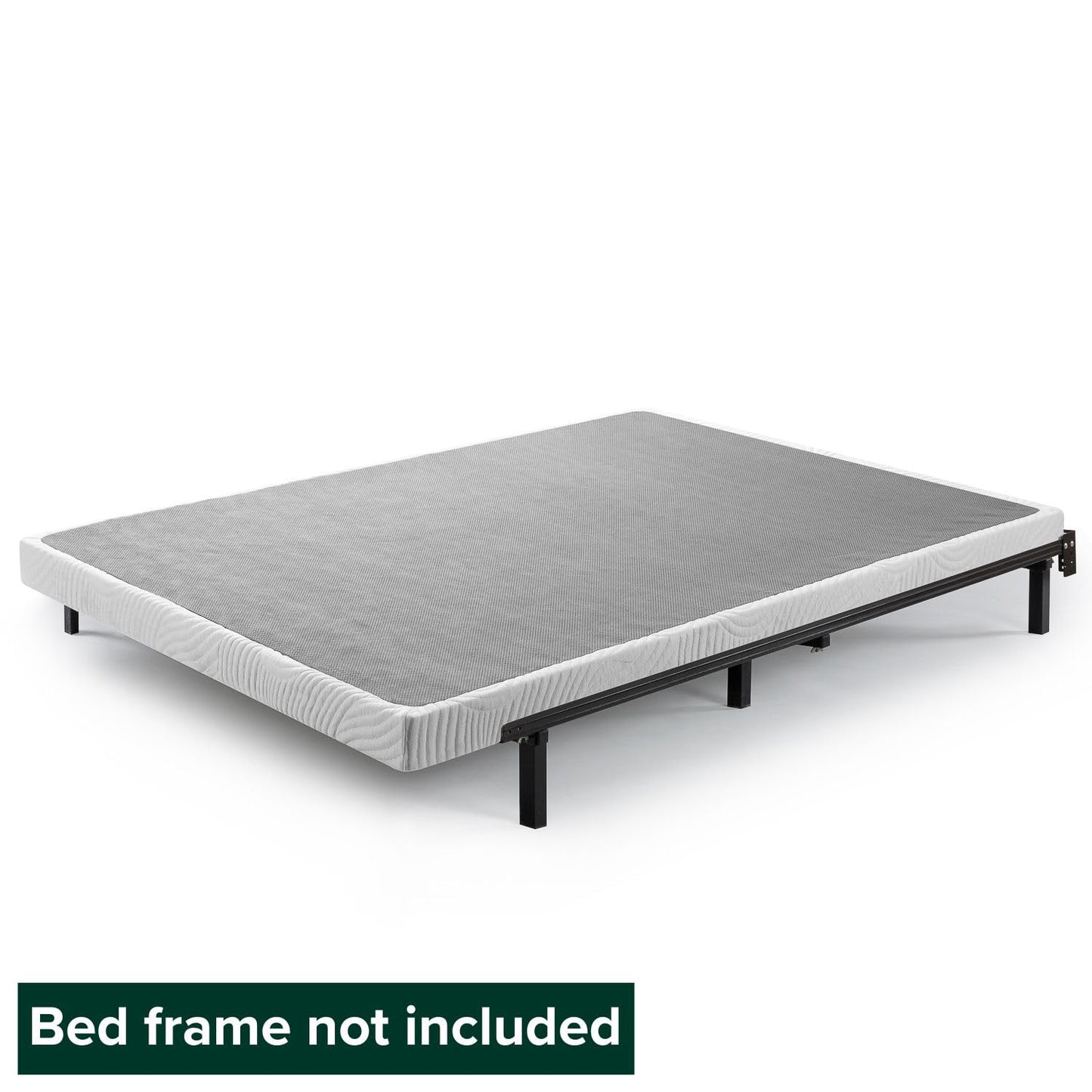 Zinus Victor 4 Inch Quick Lock Box Spring / Mattress Foundation / Built-to-Last Metal Structure / Low Profile / Easy Assembly, King, White