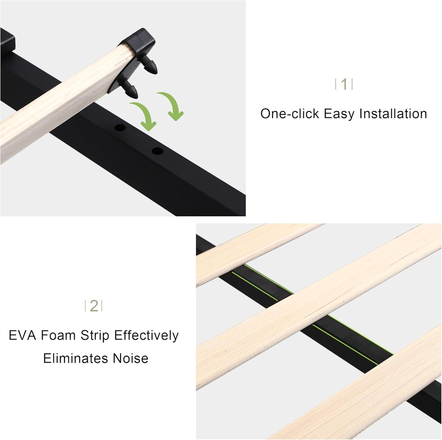 Feonase Full Size Bed Frame with 4 Storage Drawers, Upholstered Platform Bed with Charging Station & Wingback Headboard, Solid Wood Slats Support, No Box Spring Needed, Noise-Free, Light Gray