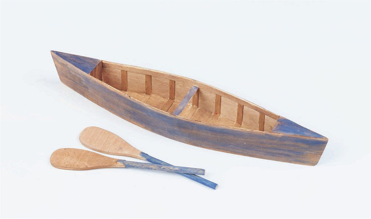 Wood Canoes w/Paddles, [Pack of 6]  Unfinished, Decorate w/Paint, Markers or Stain-sold separately
