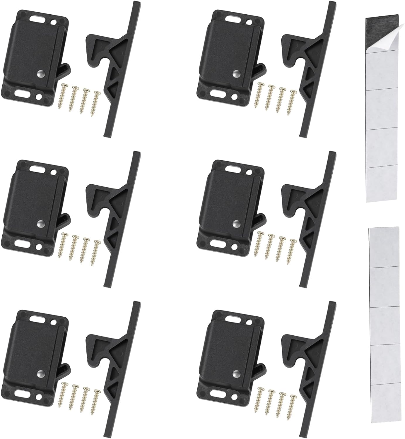 RV Drawer Latches and Catches, Eurizen 6 Pack RV Cabinet Door Latches and Catches, 10 Pull Force Latches for Home and Cabinet Doors, Ideal for RV, Camper, Motor, Home, Trailor