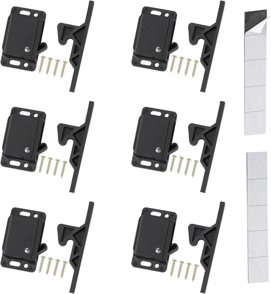 RV Drawer Latches and Catches, Eurizen 6 Pack RV Cabinet Door Latches and Catches, 10 Pull Force Latches for Home and Cabinet Doors, Ideal for RV, Camper, Motor, Home, Trailor