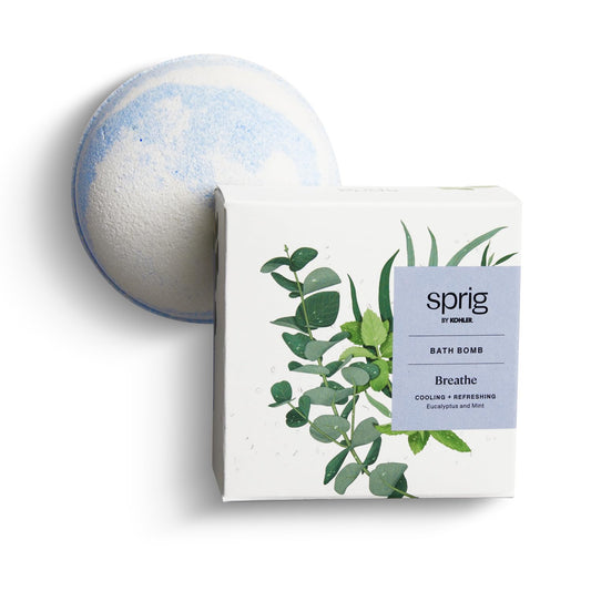 Sprig by Kohler Eucalyptus + Mint Bath Bomb - Breathe - Retail $10