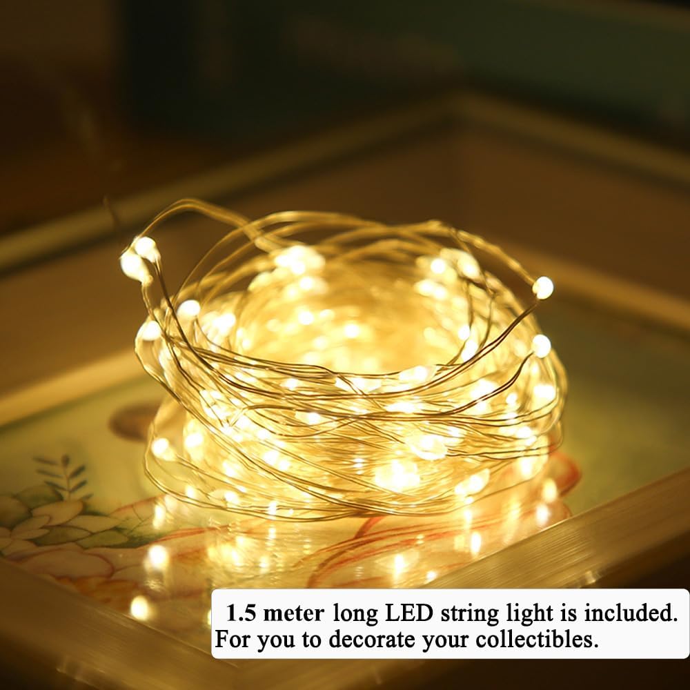 DuvinDD Acrylic Display Case for Lego Car Mercedes F1 42171, McLaren F1 42141, Clear Large Display Box 1/8 Scale Model Car Dustproof for Collectibles with Black Base(27.5x11.8x7.8 inch)