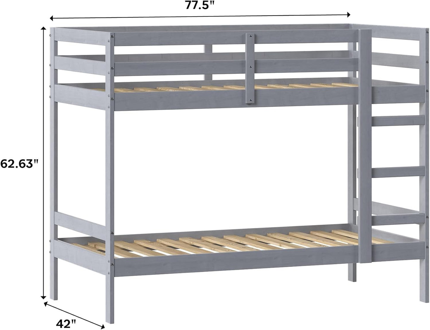 NEW - Walker Edison Modern Twin-Size Children's Bed Frame Bedroom, Twin-Size, Grey - Retail $224
