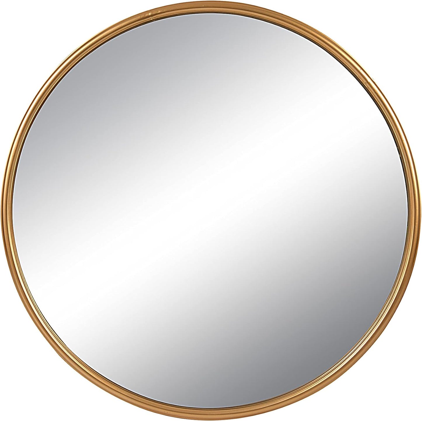 NEW - Creative Co-Op Round Metal Wall, Gold Finish Mirror - Retail $148