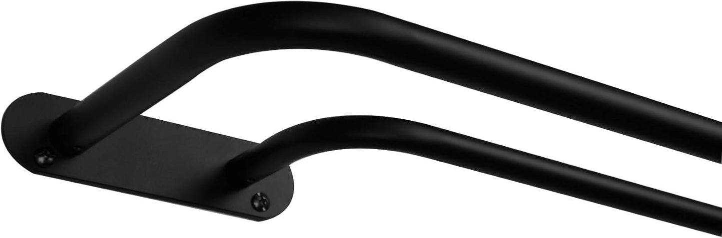 Exclusive Home Curtains Fetter Wrap Around Double Curtain Rod,52"-72", Matte Black - Retail $24