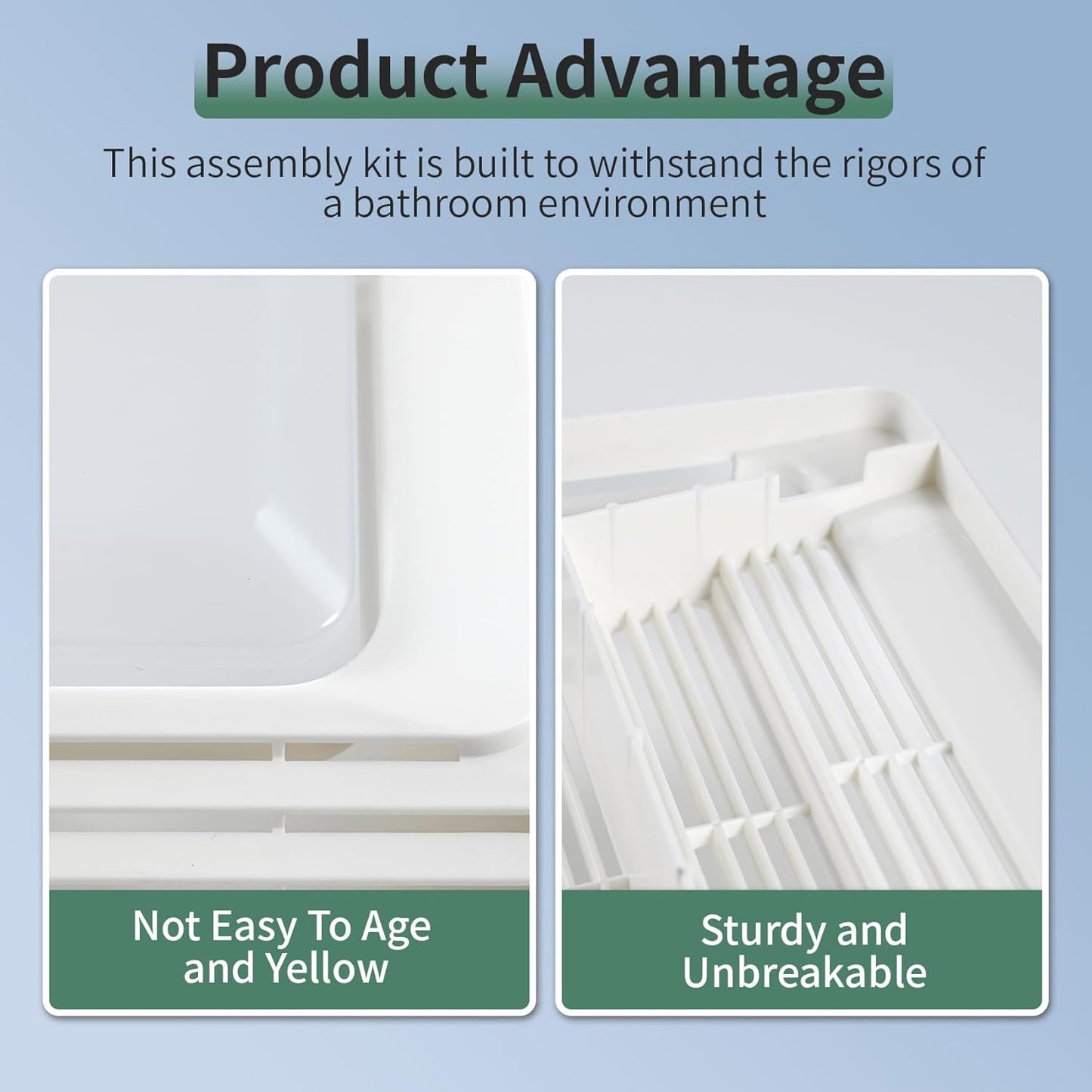 S97013662 Bathroom Fan Cover Grille and Lens Assembly Kit Compatible with Broan Nutone Exhaust Fan 656, 655, 659, 657, 696, 695, HFL695 16.8" x 10.6" Upgraded Bathroom Vent Cover Replacement