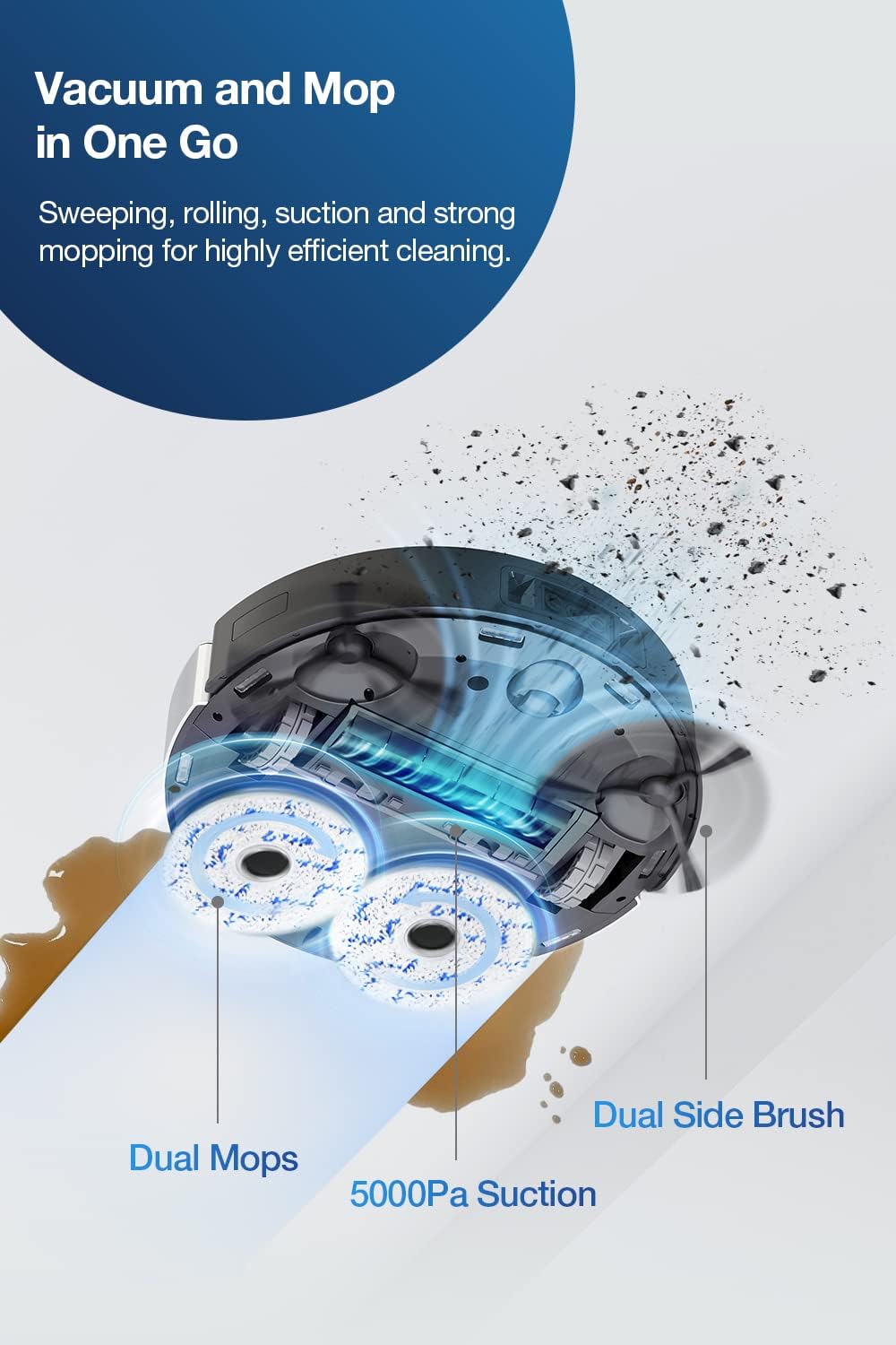 NEW - ECOVACS DEEBOT X1 Omni Robot Vacuum and Mop Combo with Self-Emptying, Auto-Wash, Auto-Refill and Auto-Hot Air Drying - Retail $590