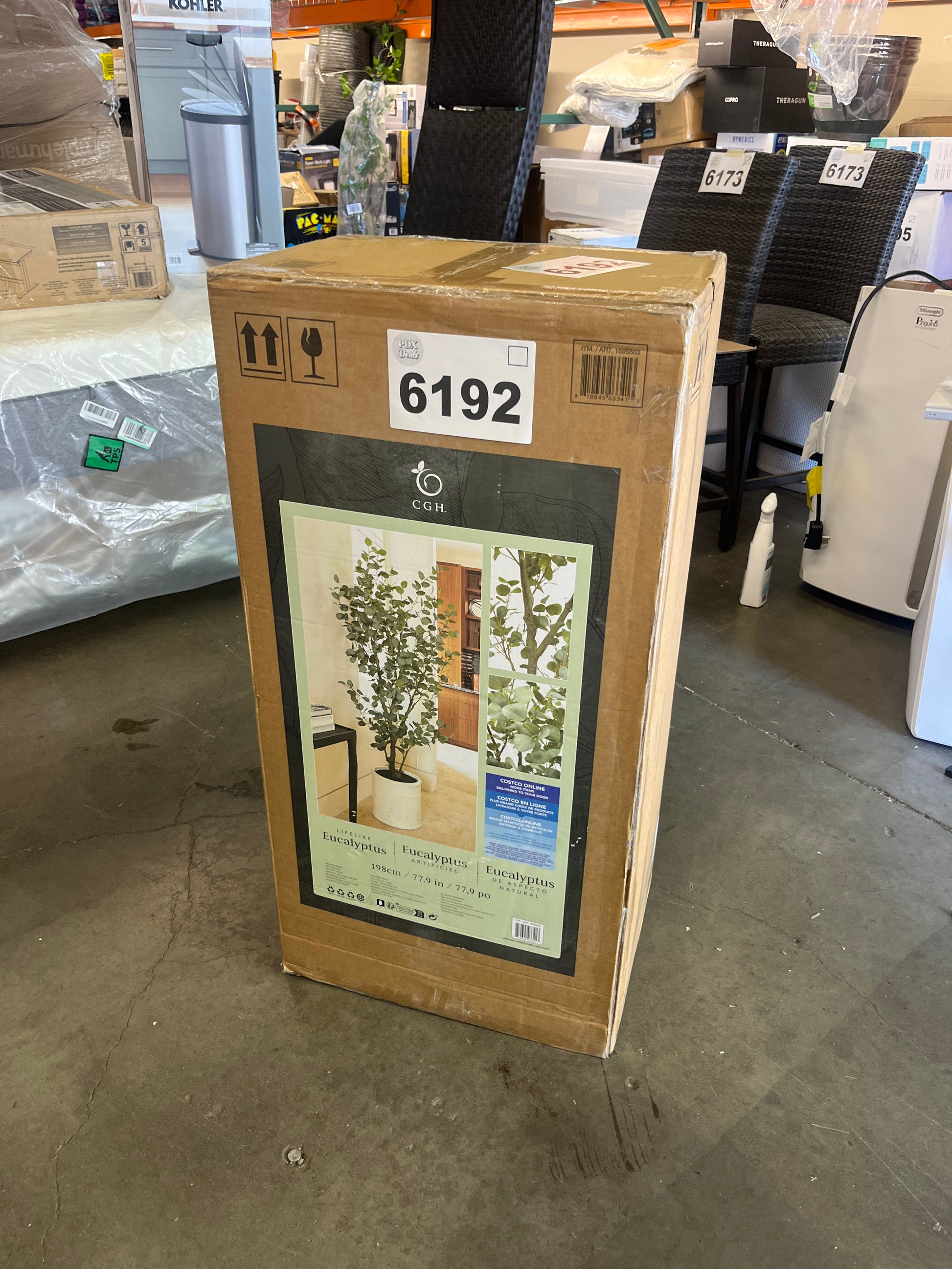 FAUX 6.5' EUCALYPTUS TREE - Retail $139