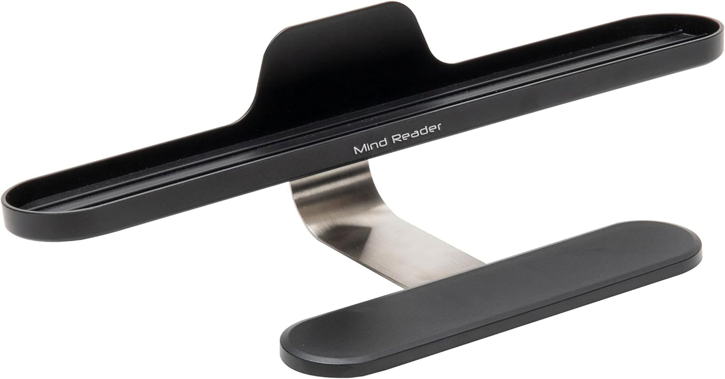 Mind Reader Over Keyboard Shelf, Desktop Organizer, Phone Holder, Storage, Phone Holder, Office, 13" L x 2" W x 3.5" H, Black