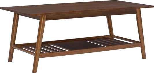 NEW w/ dmg - Linon Mid Century Walnut Melissa Coffee Table - Retail $116