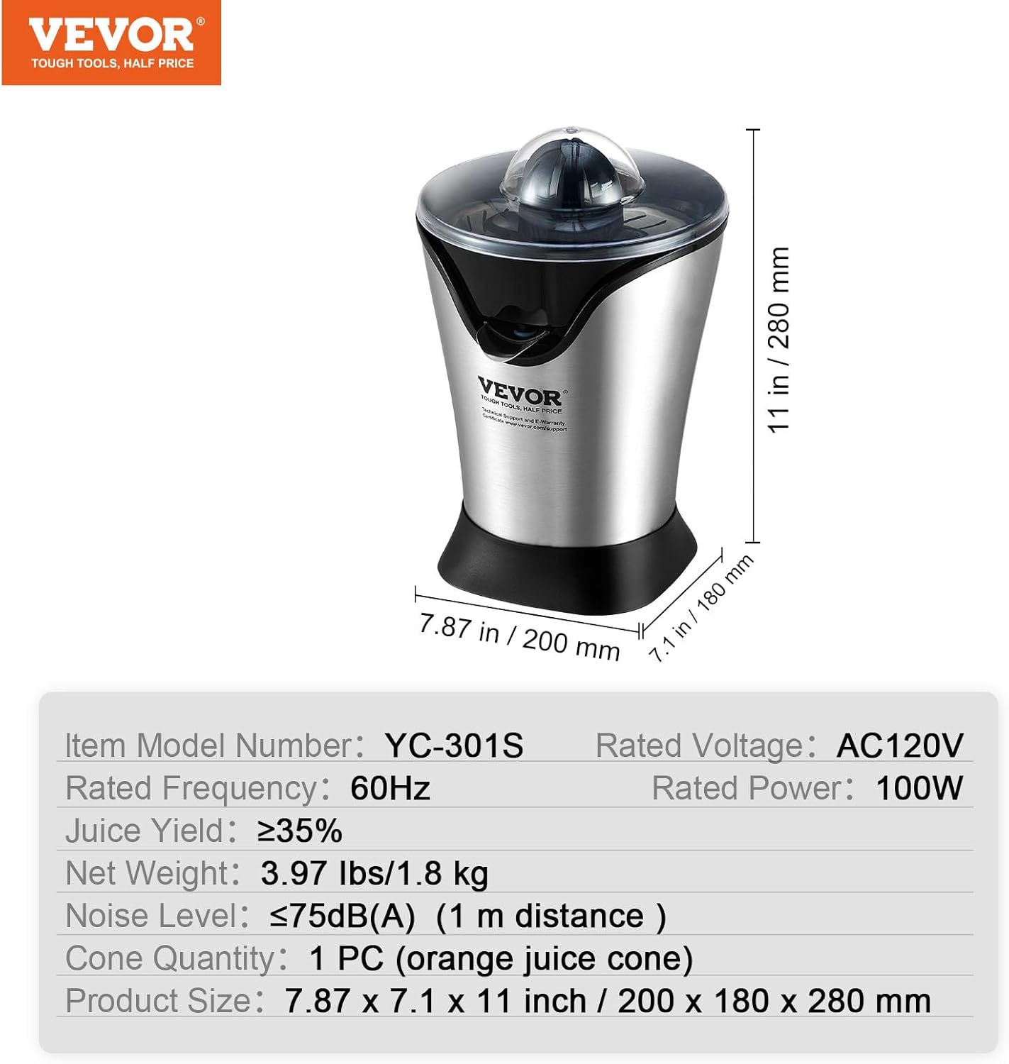 VEVOR Electric Citrus Juicer