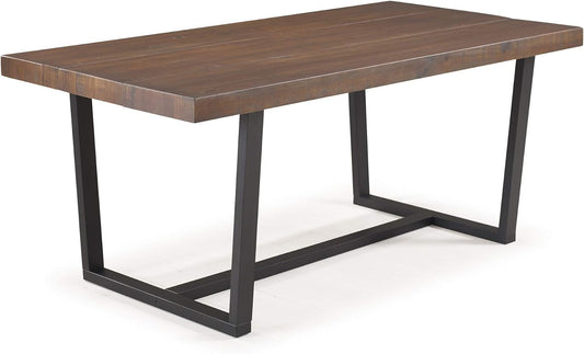 Walker Edison Andre Modern Solid Wood Dining Table, 72 Inch, Mahogany - Retail $225