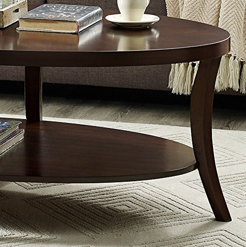 NEW - Roundhill Furniture EP Oval Coffee Table - Retail $130
